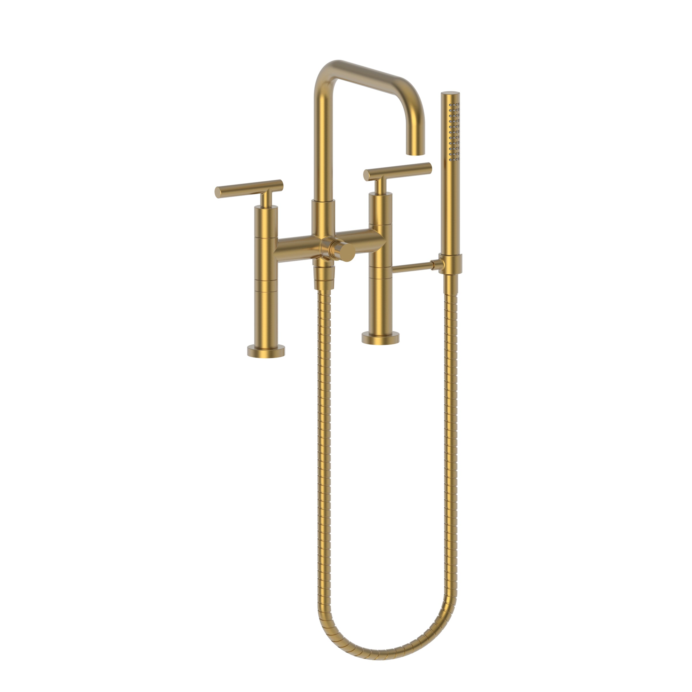 Newport Brass East Square Exposed Tub & Hand Shower Set - Deck Mount