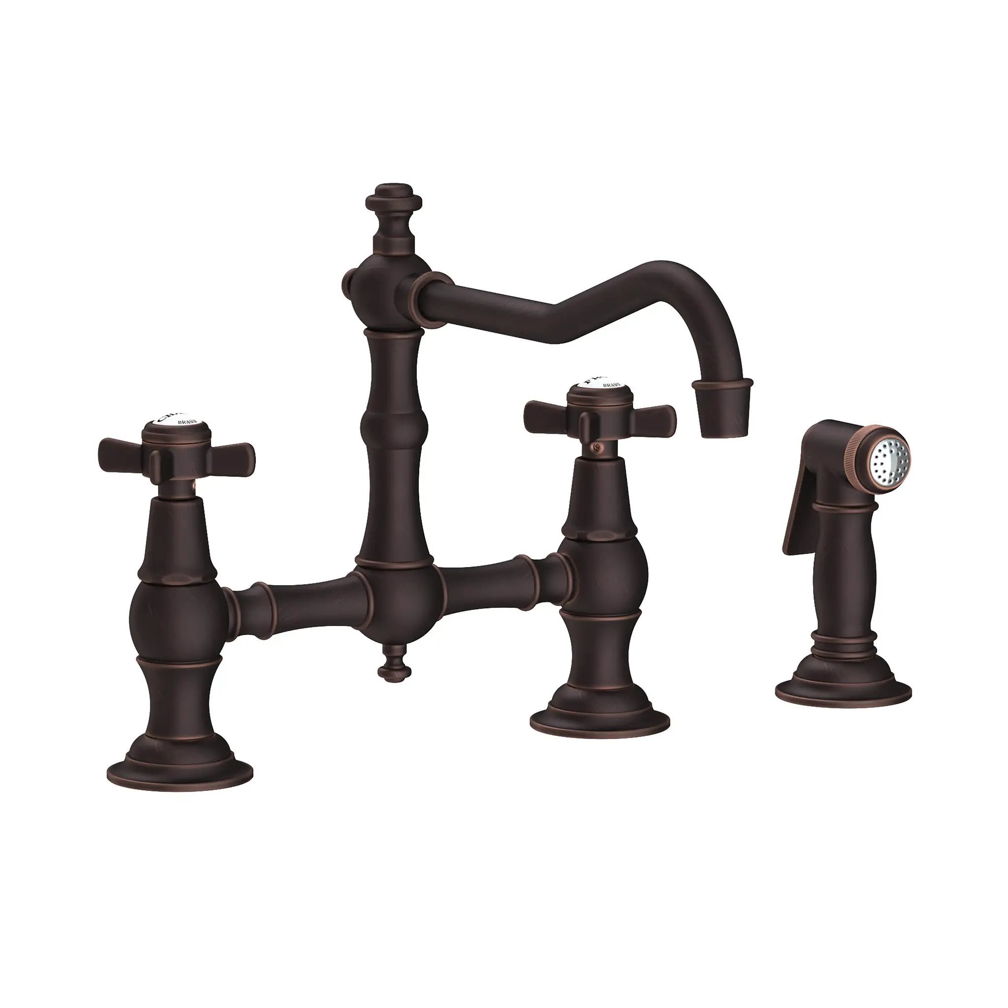 Newport Brass Fairfield Kitchen Bridge Faucet with Side Spray by Newport Brass