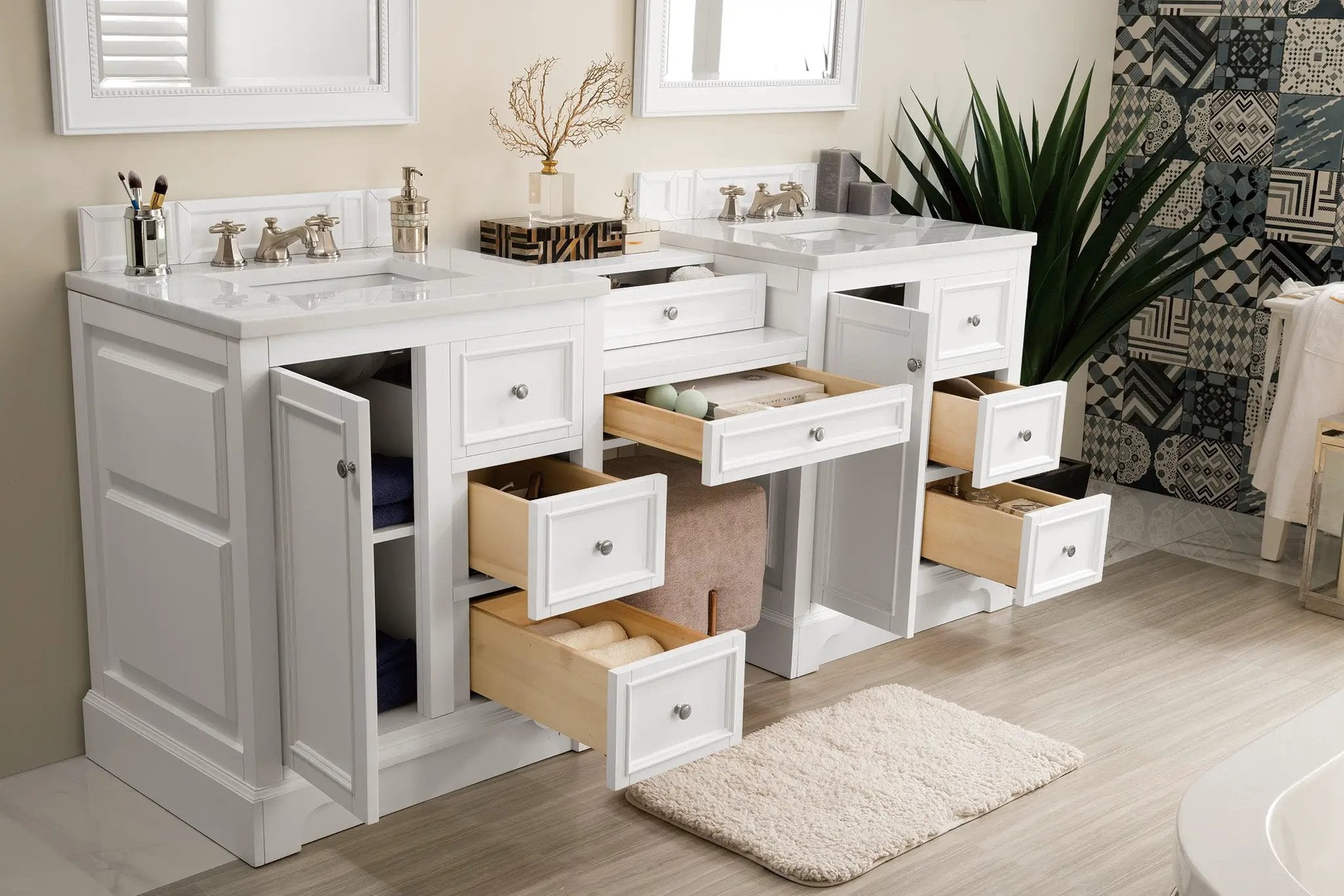 bright white vanity