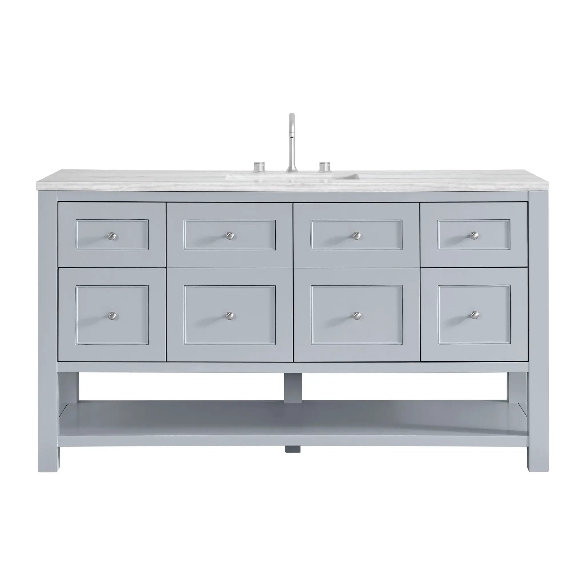 James Martin Breckenridge 60" Single Vanity Set - Serenity Blue by James Martin Vanities