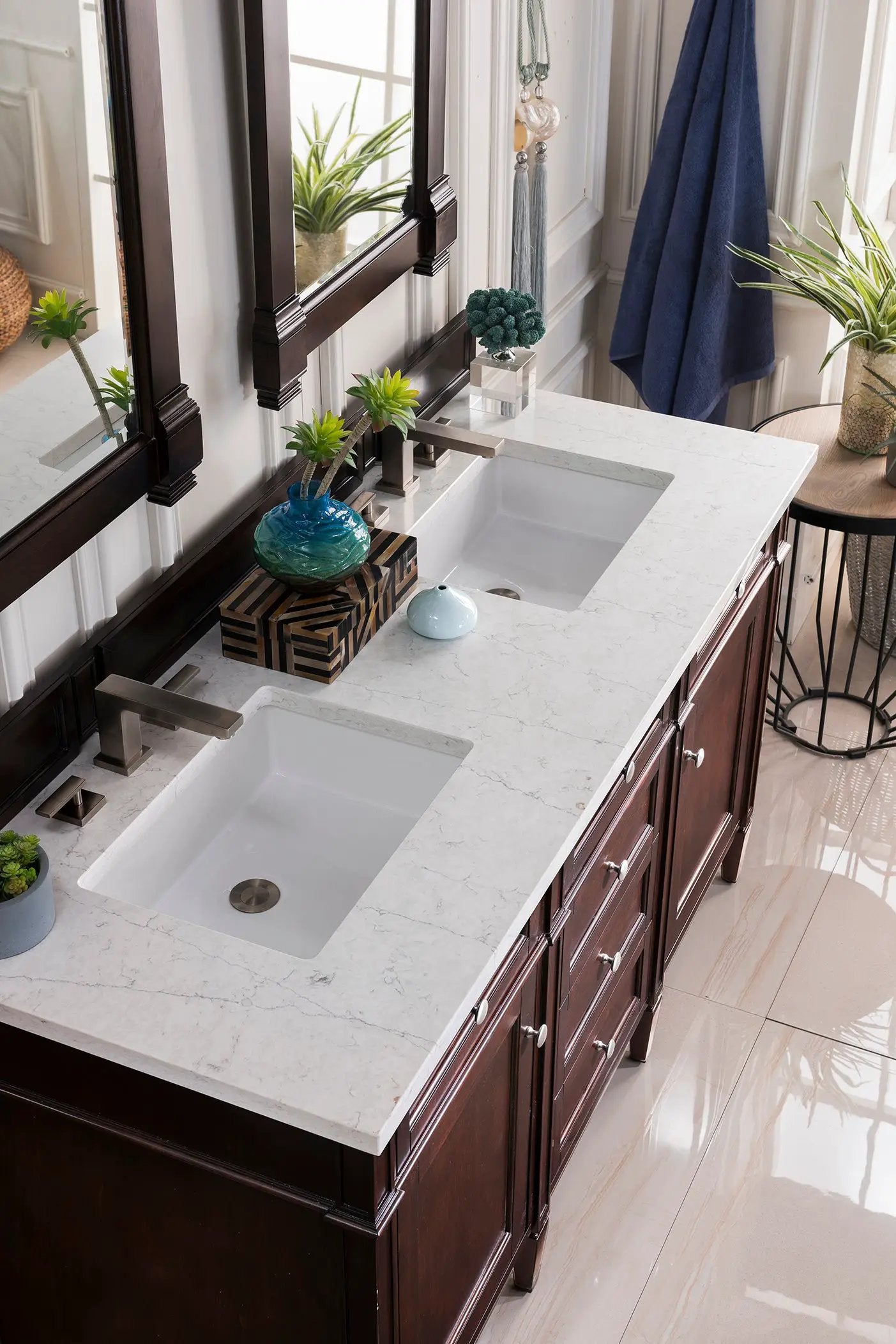 burnished mahogany vanity
