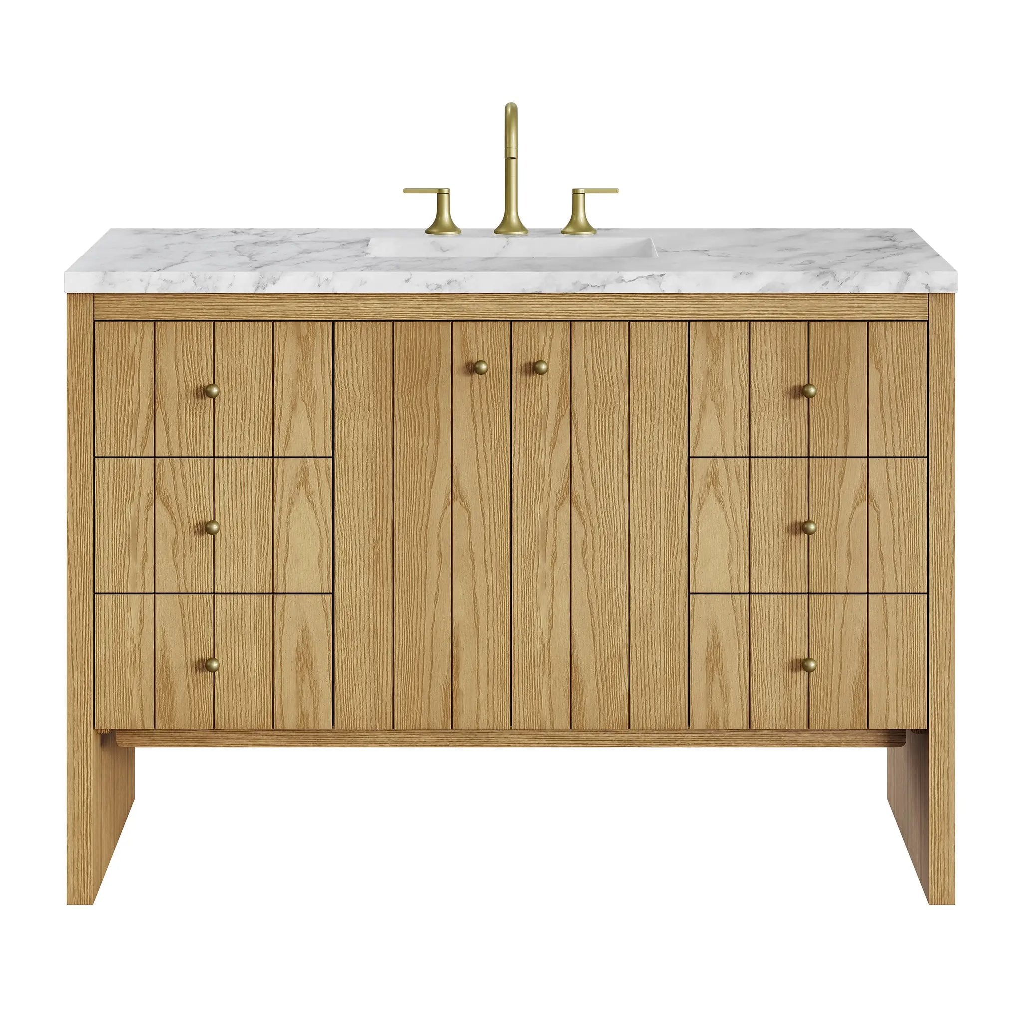 James Martin Hudson 48" Single Vanity Set - Light Natural Oak by James Martin Vanities