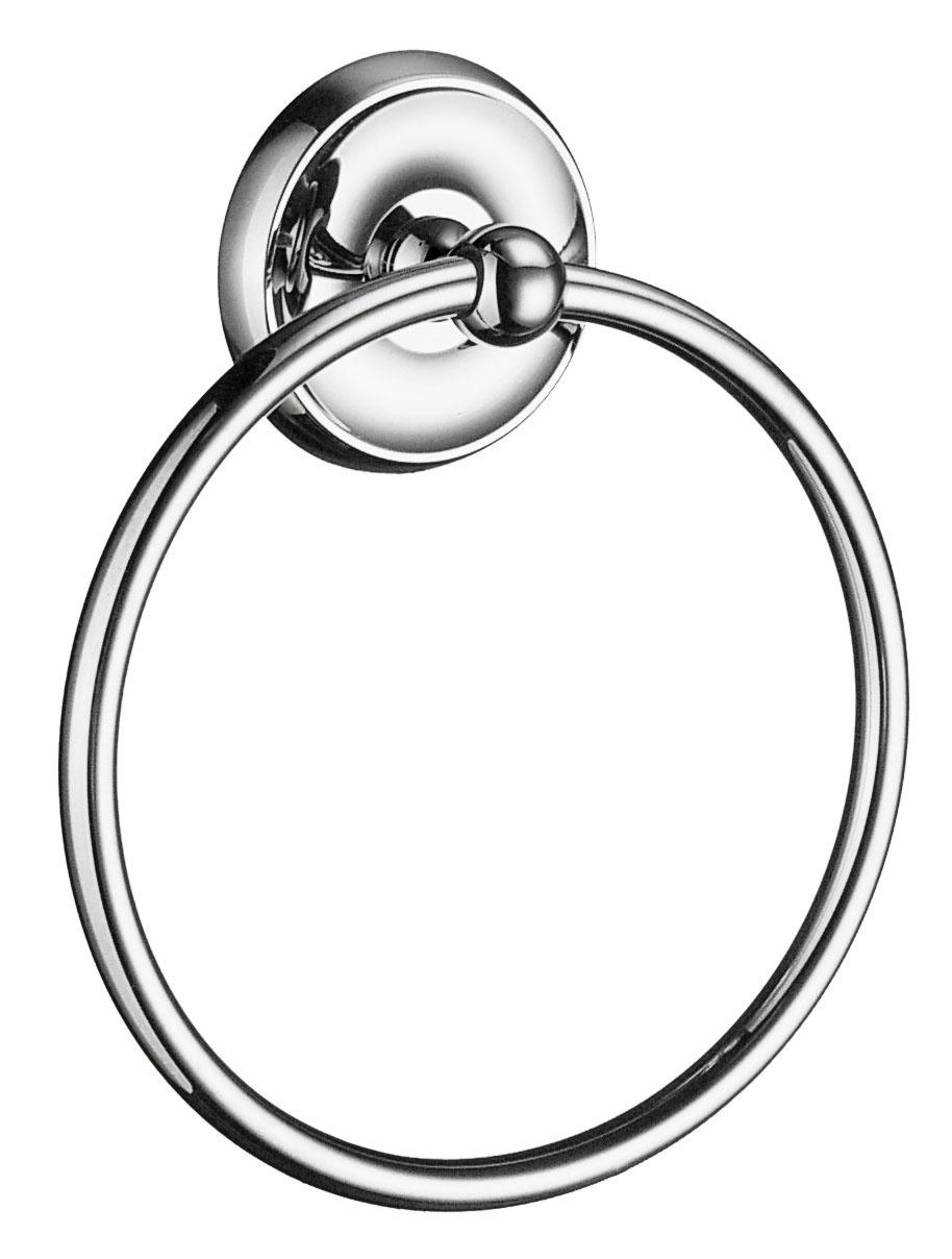 polished chrome towel ring