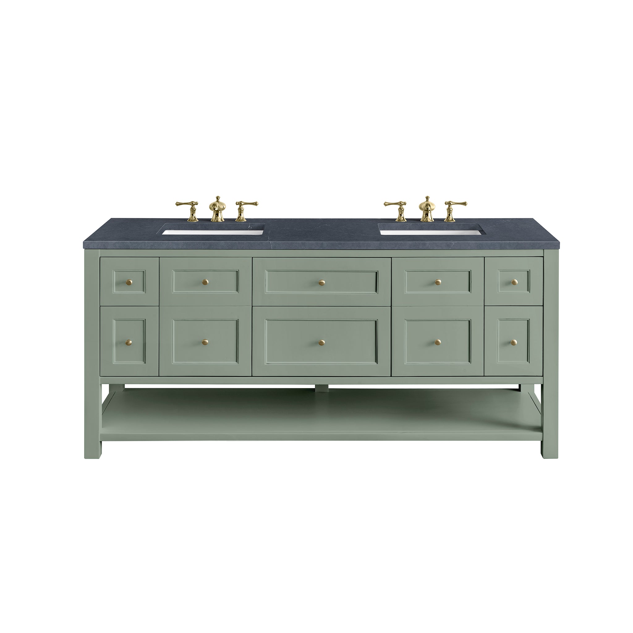 James Martin Vanities Breckenridge 72" Double Vanity - Smokey Celadon
