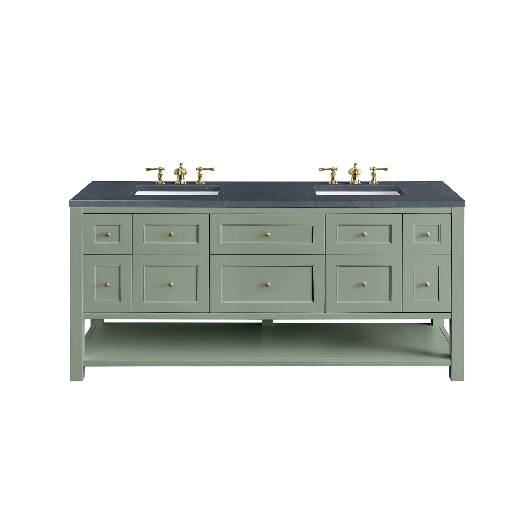 James Martin Breckenridge 72" Double Vanity Set - Smokey Celadon by James Martin Vanities