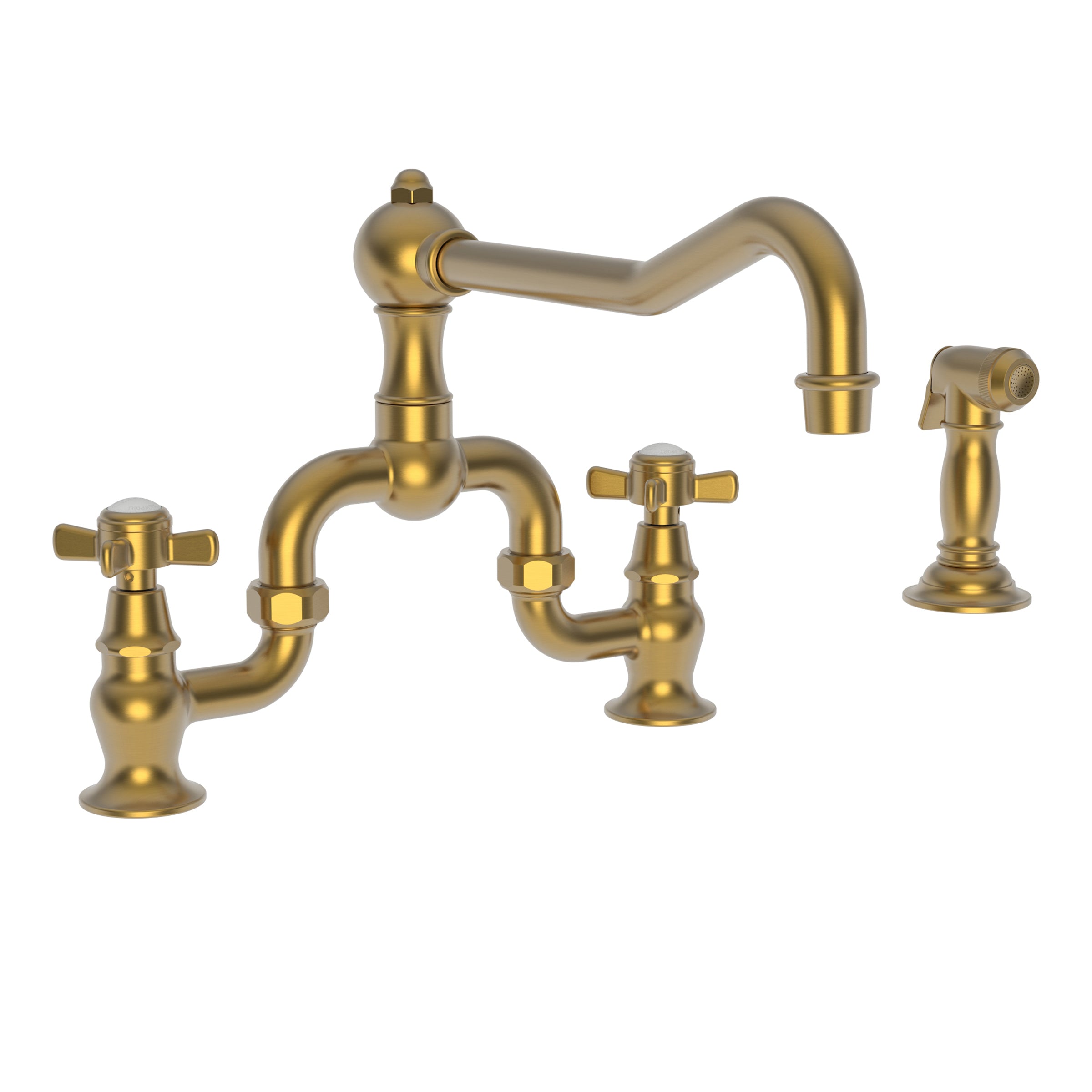 Newport Brass Chesterfield Kitchen Bridge Faucet with Side Spray