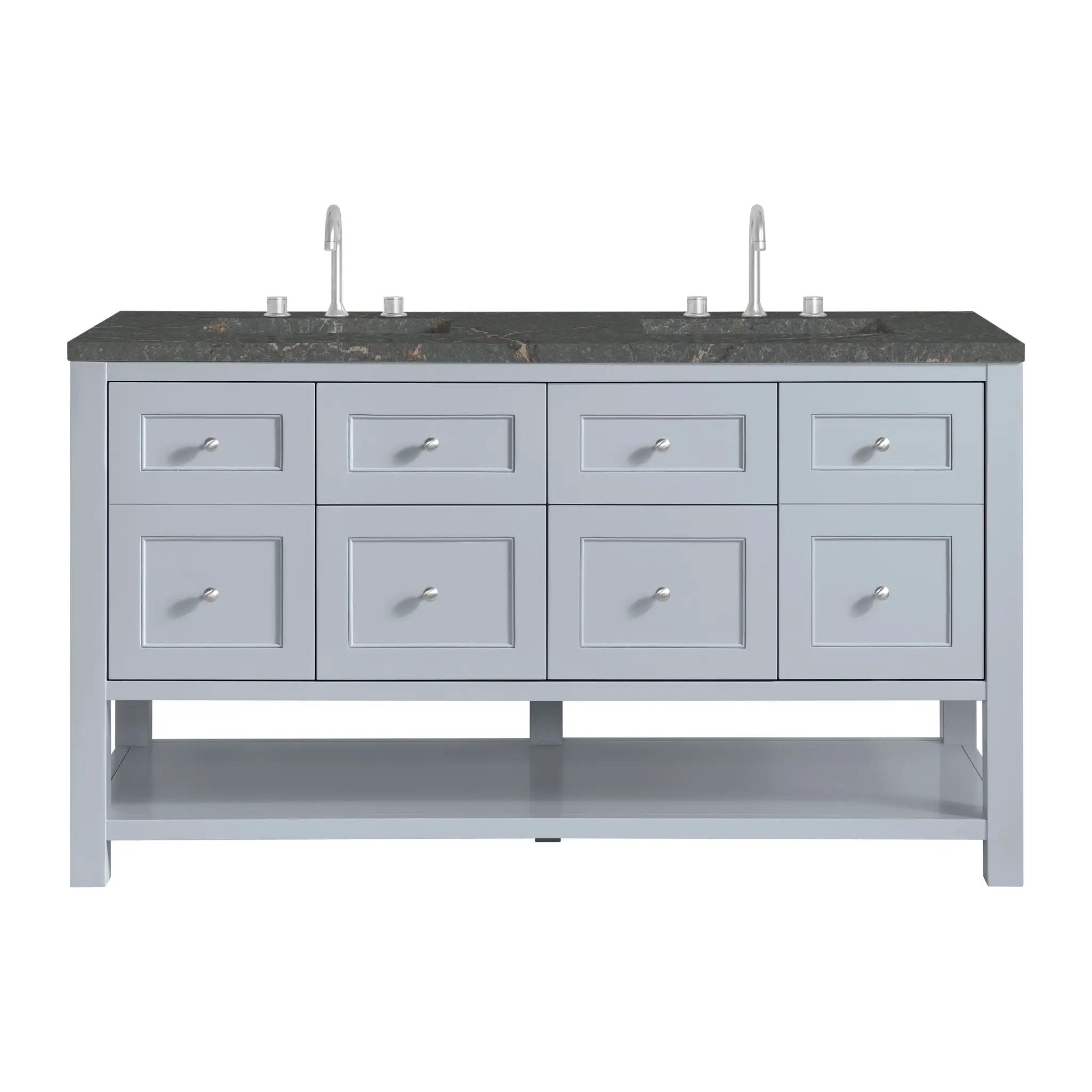 James Martin Breckenridge 60" Double Vanity Set - Serenity Blue by James Martin Vanities
