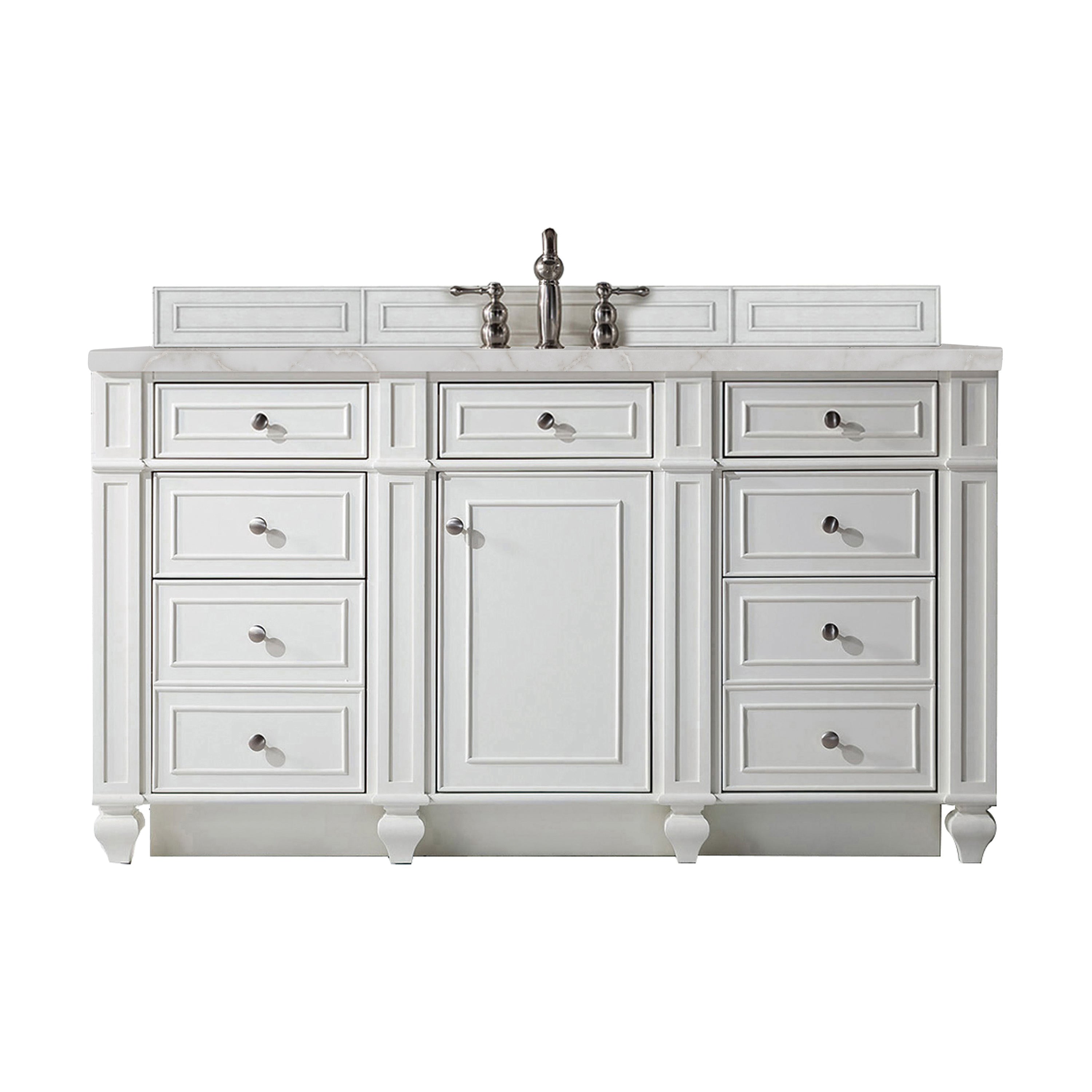 James Martin Vanities Bristol 60" Single Vanity - Bright White