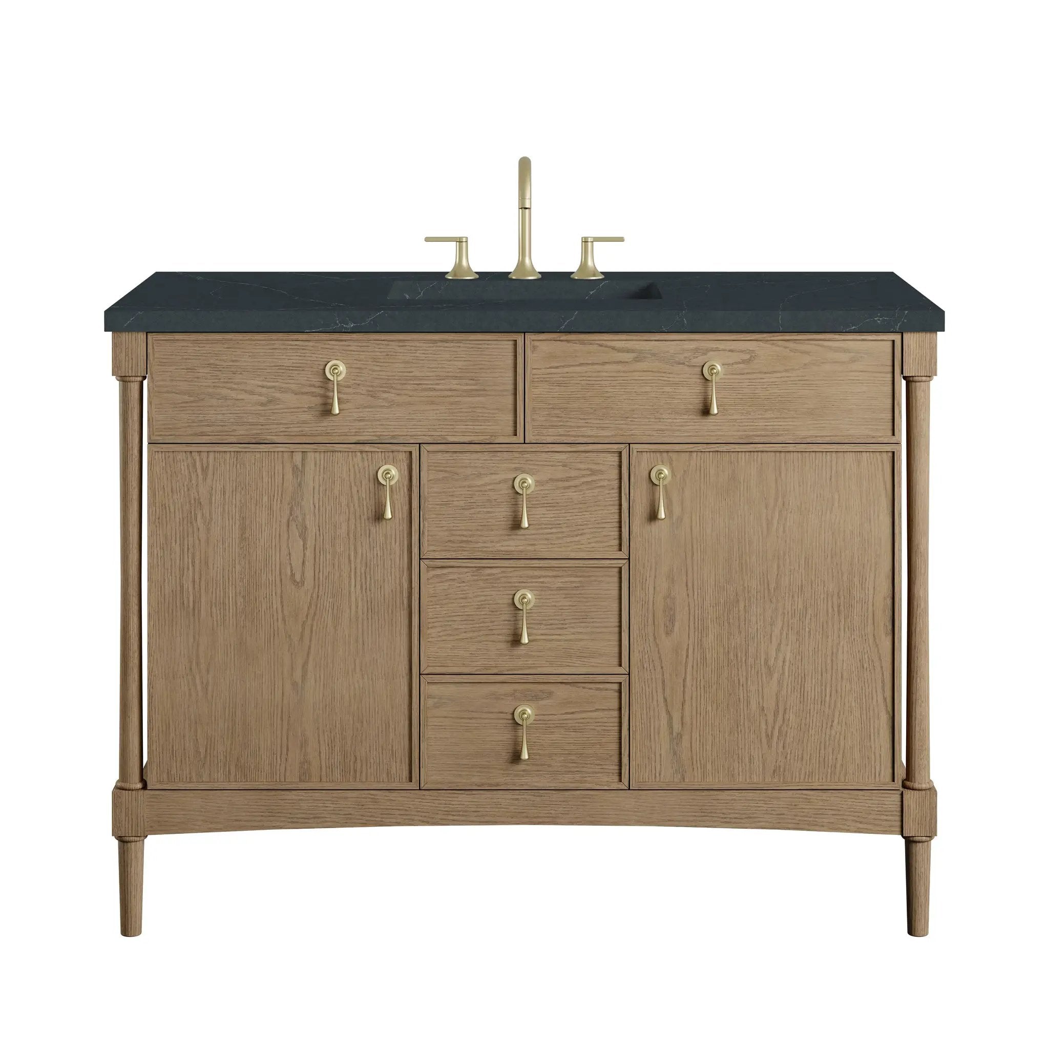 James Martin Kinnsden 48" Single Vanity Set - Weathered Oak by James Martin Vanities
