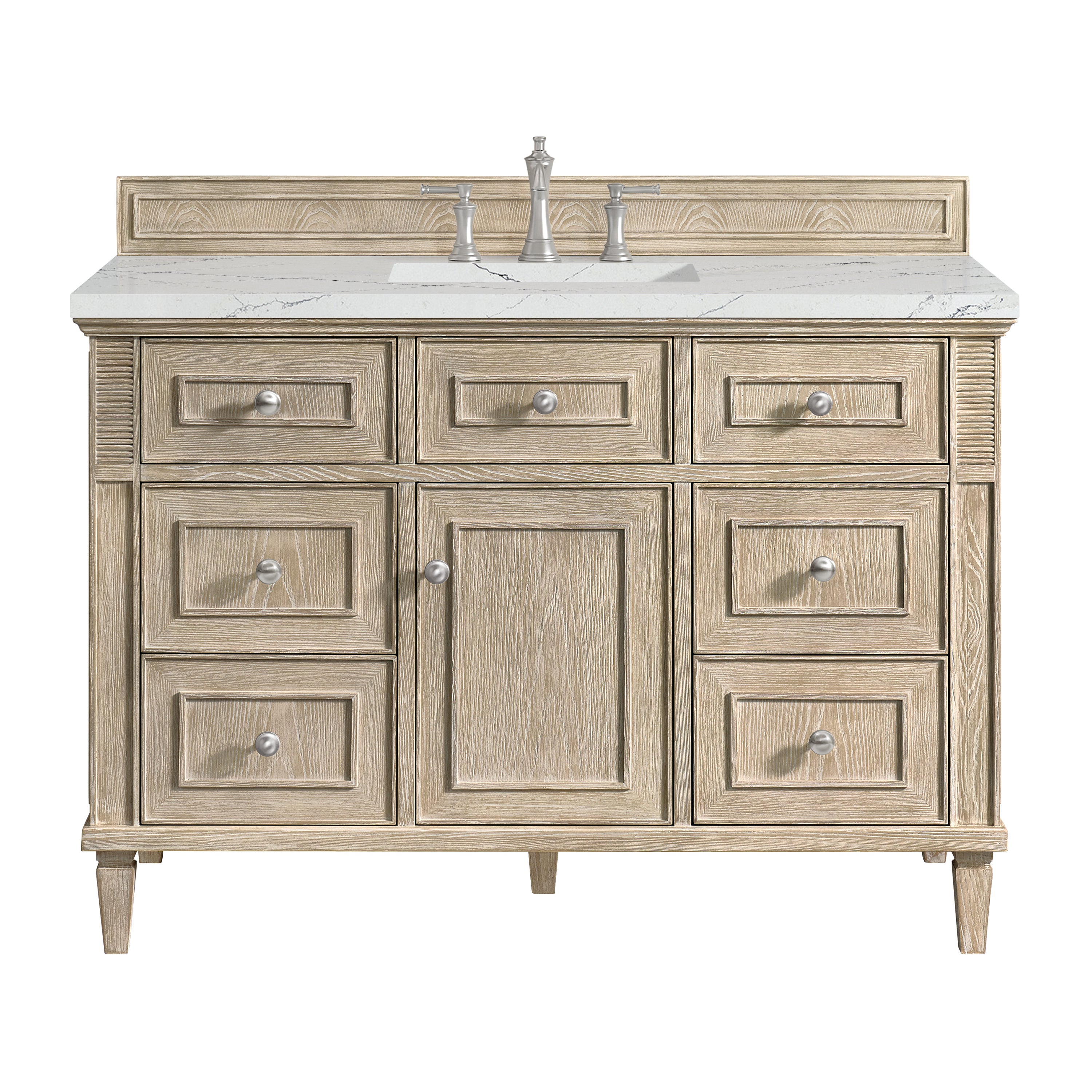 James Martin Vanities Lorelai 48" Single Vanity - Whitewashed Oak