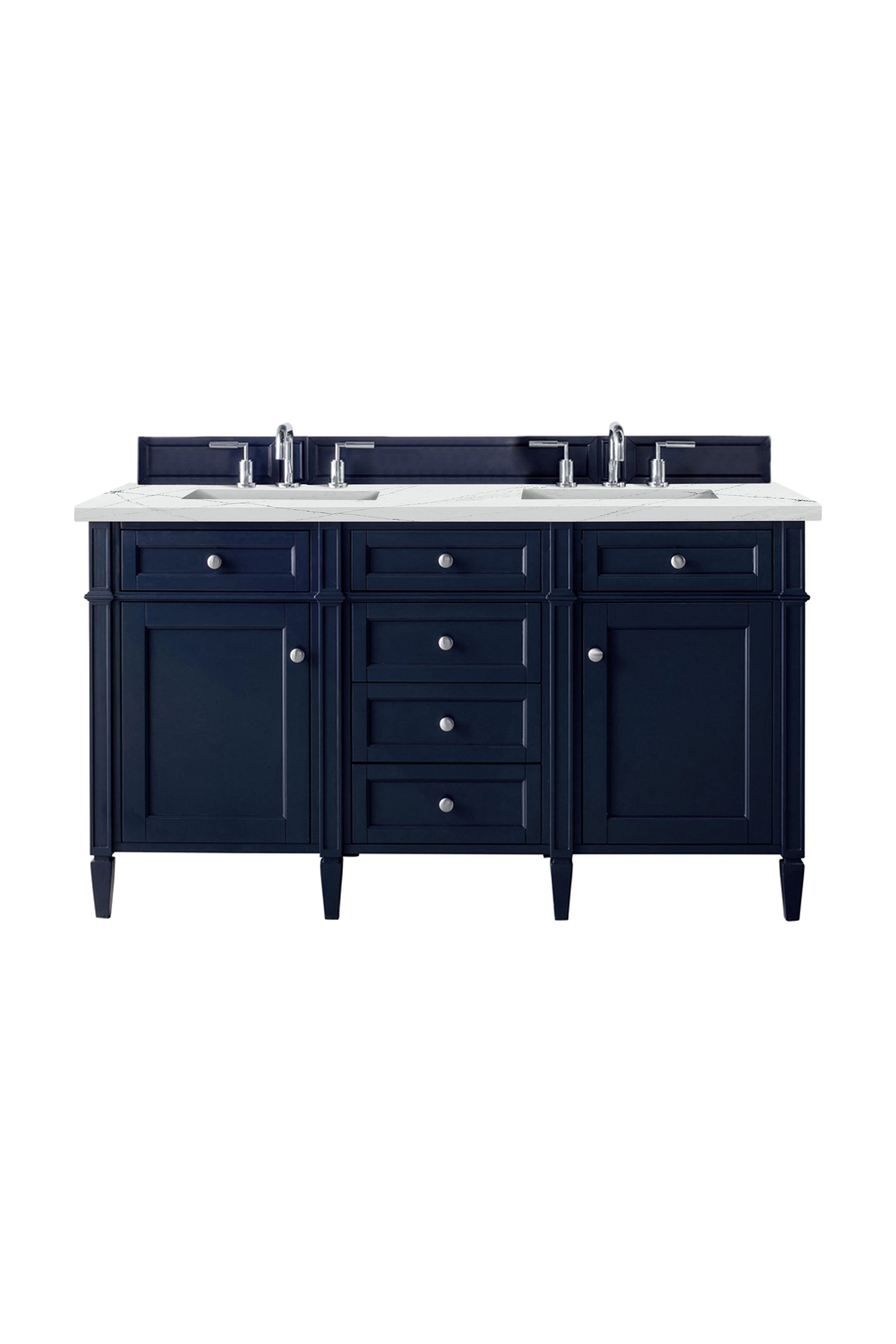 James Martin Brittany 60" Double Vanity Set - Victory Blue by James Martin Vanities