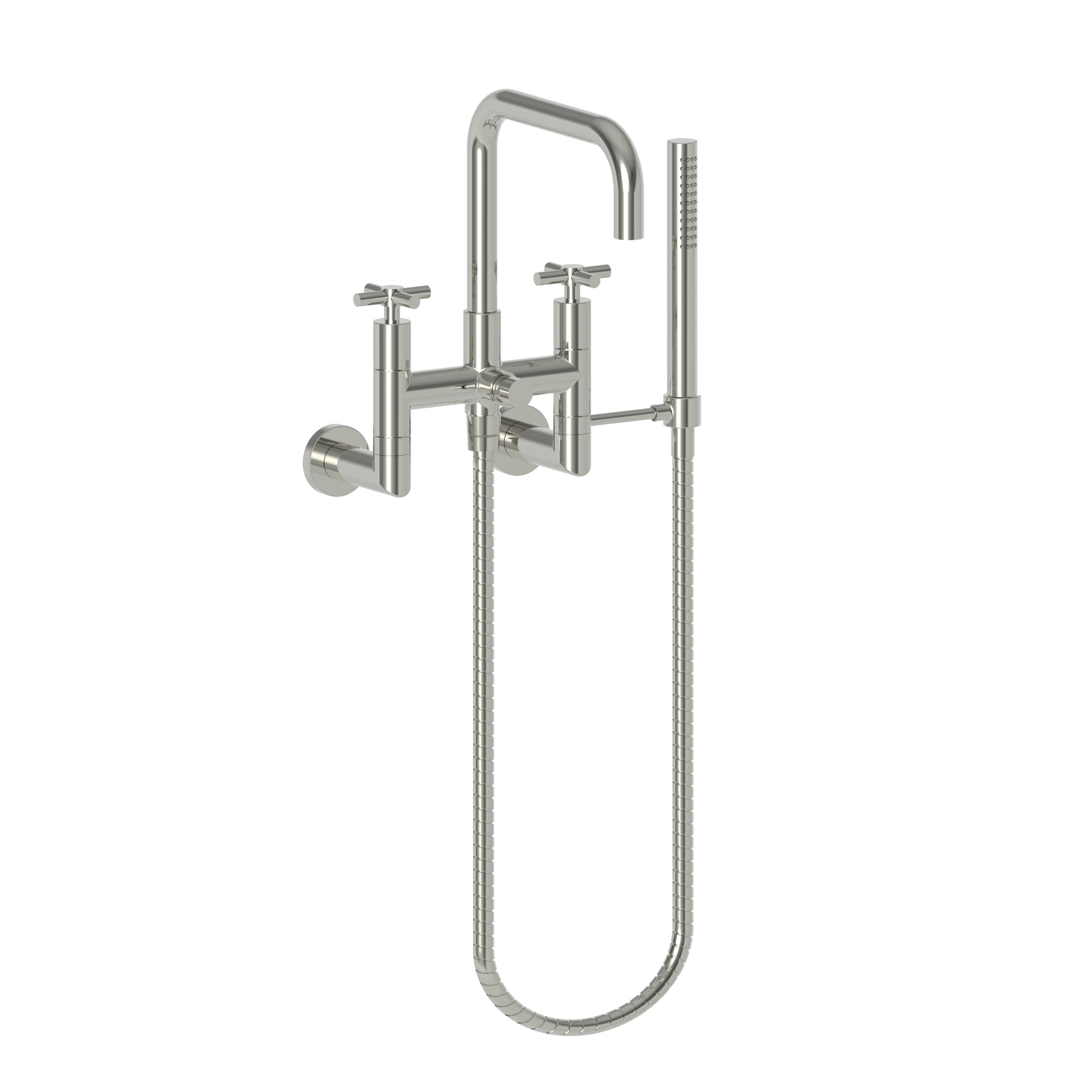 Newport Brass East Square Exposed Tub & Hand Shower Set - Wall Mount