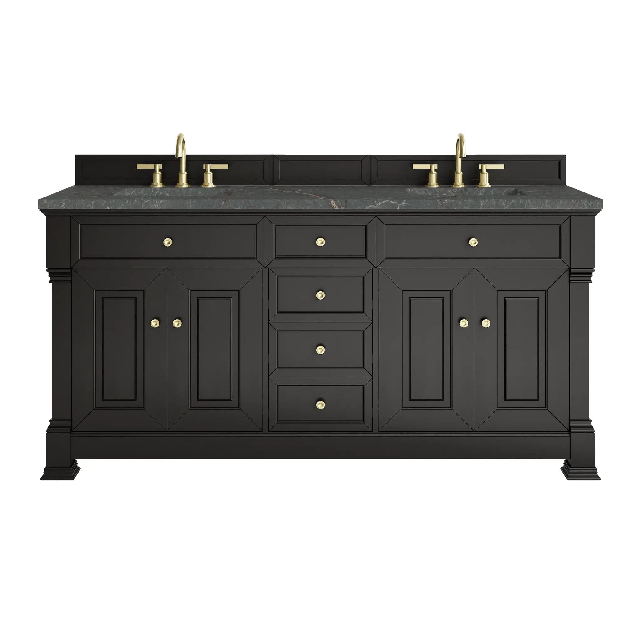 James Martin Brookfield 72" Double Vanity Set - Black Onyx by James Martin Vanities