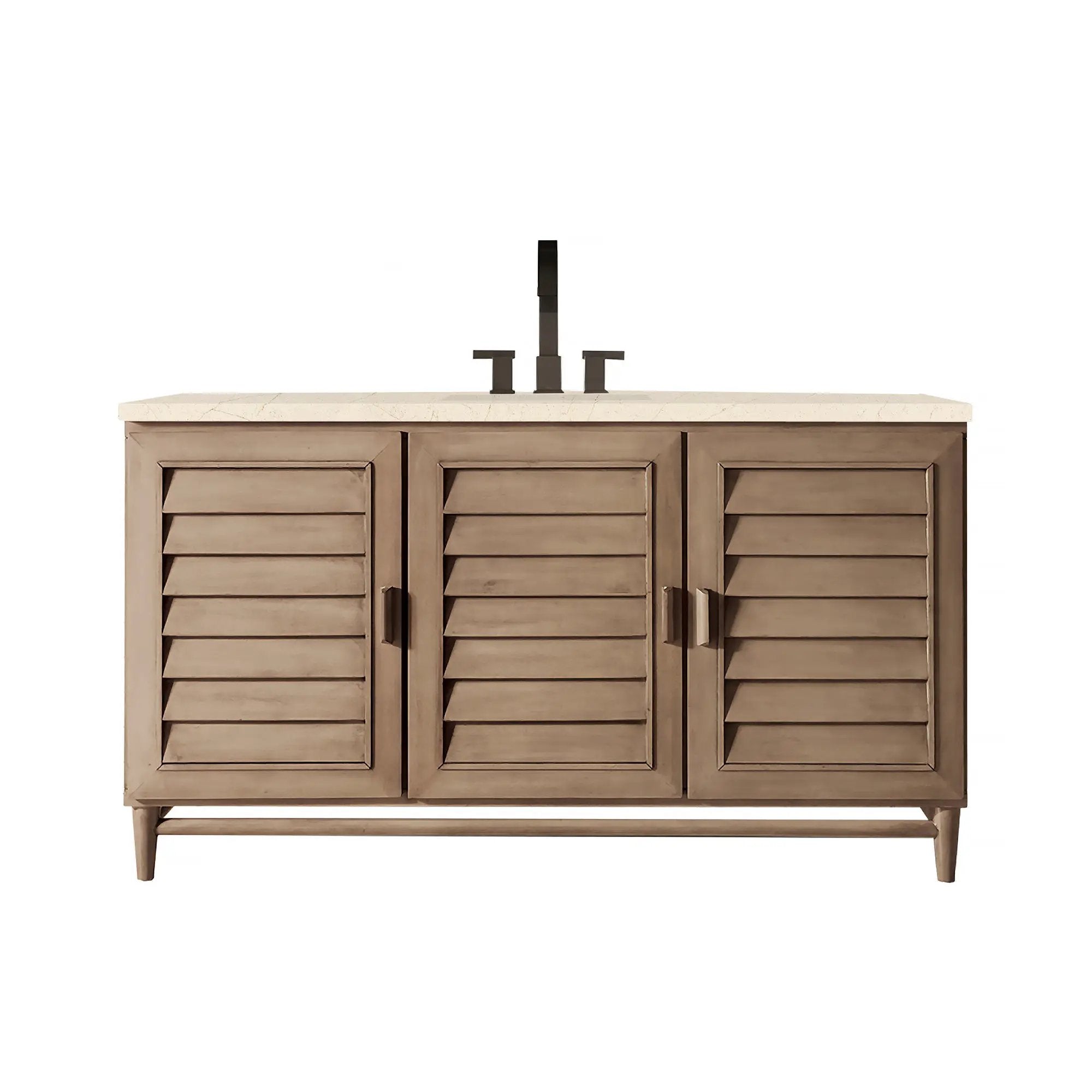 James Martin Portland 60" Single Vanity Set - Whitewashed Walnut by James Martin Vanities