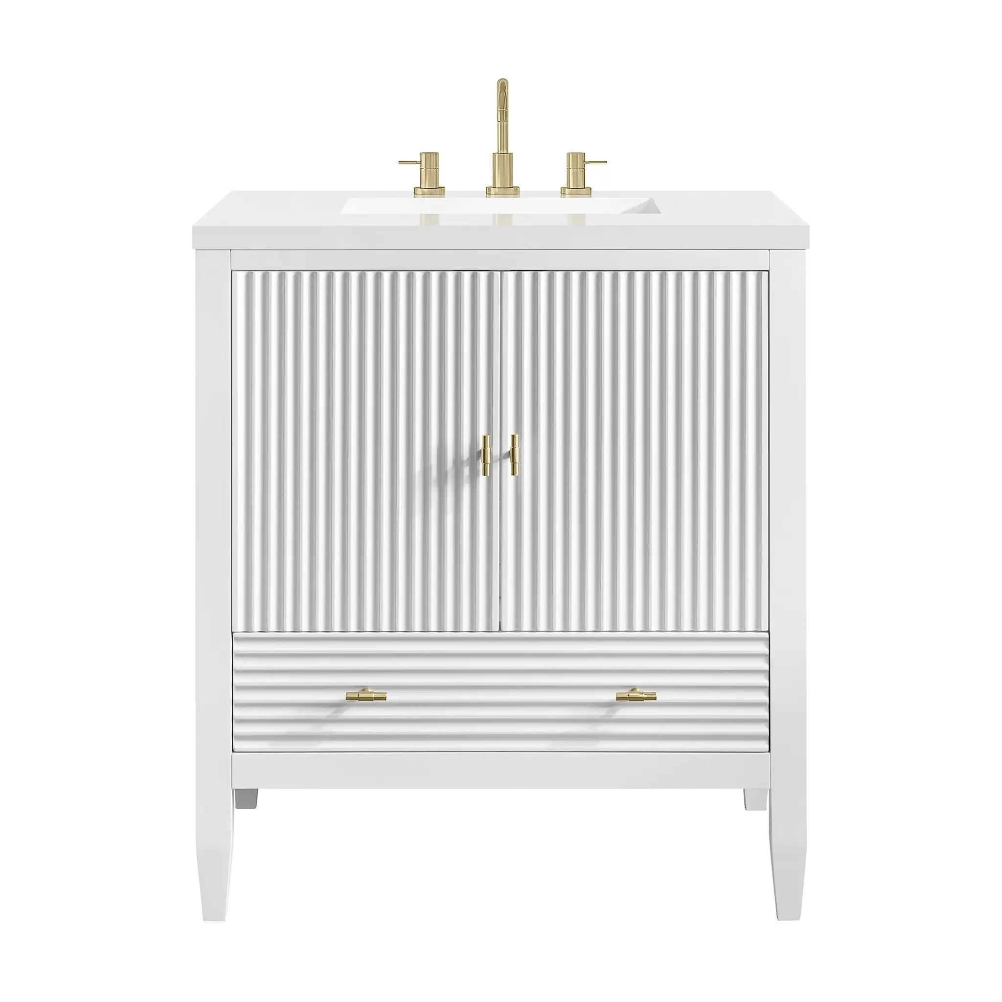 James Martin Myrrin 30" Single Vanity Set - Bright White by James Martin Vanities