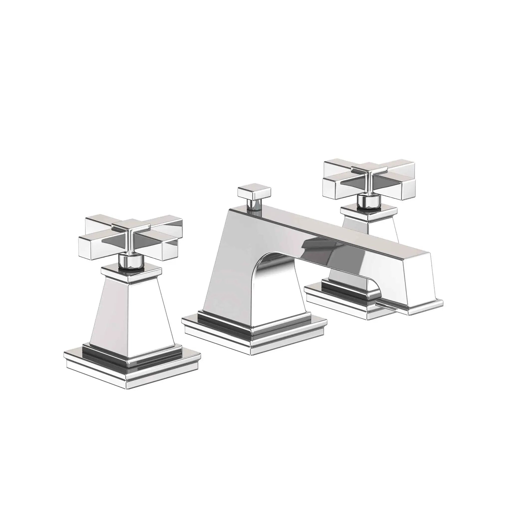 polished chrome lavatory faucet