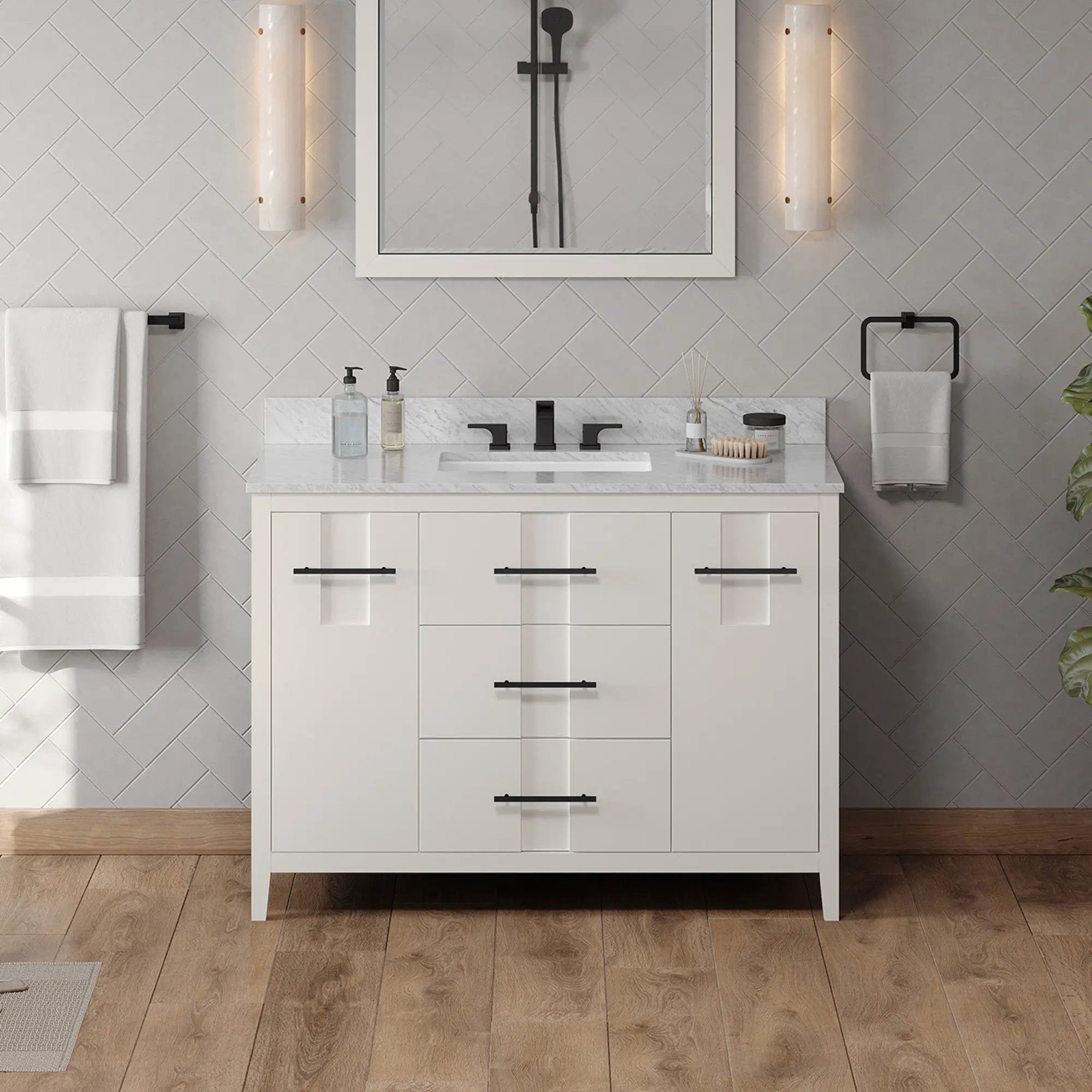 Jeffrey Alexander 48" Katara Vanity Set by Jeffrey Alexander