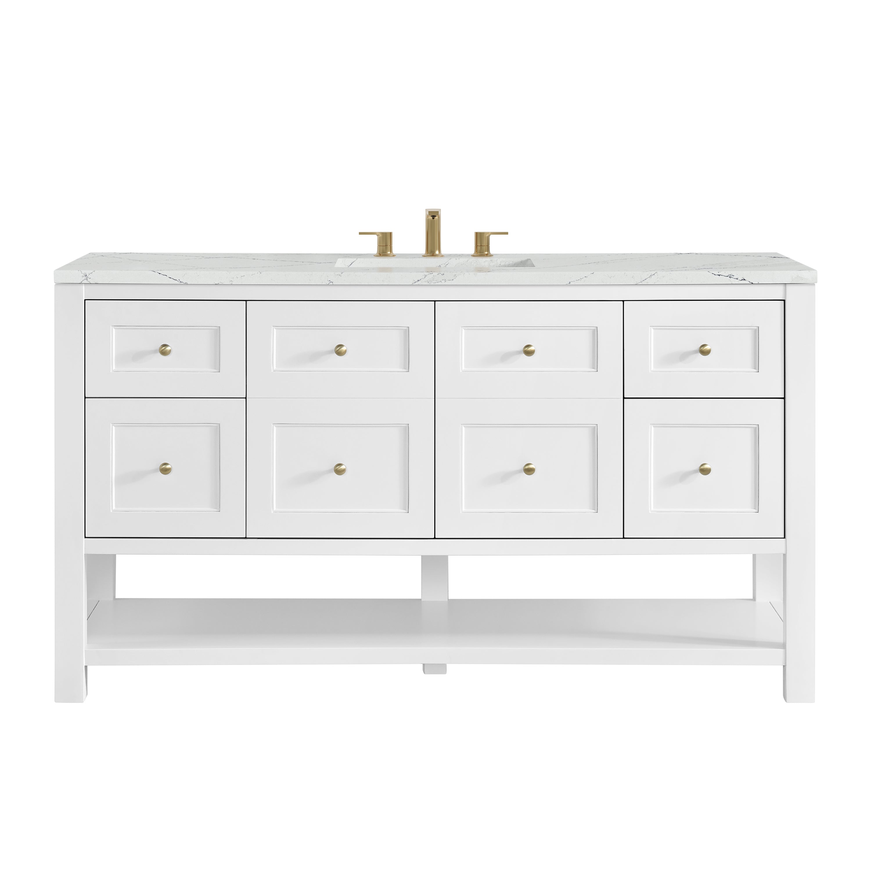 James Martin Vanities Breckenridge 60" Single Vanity - Bright White
