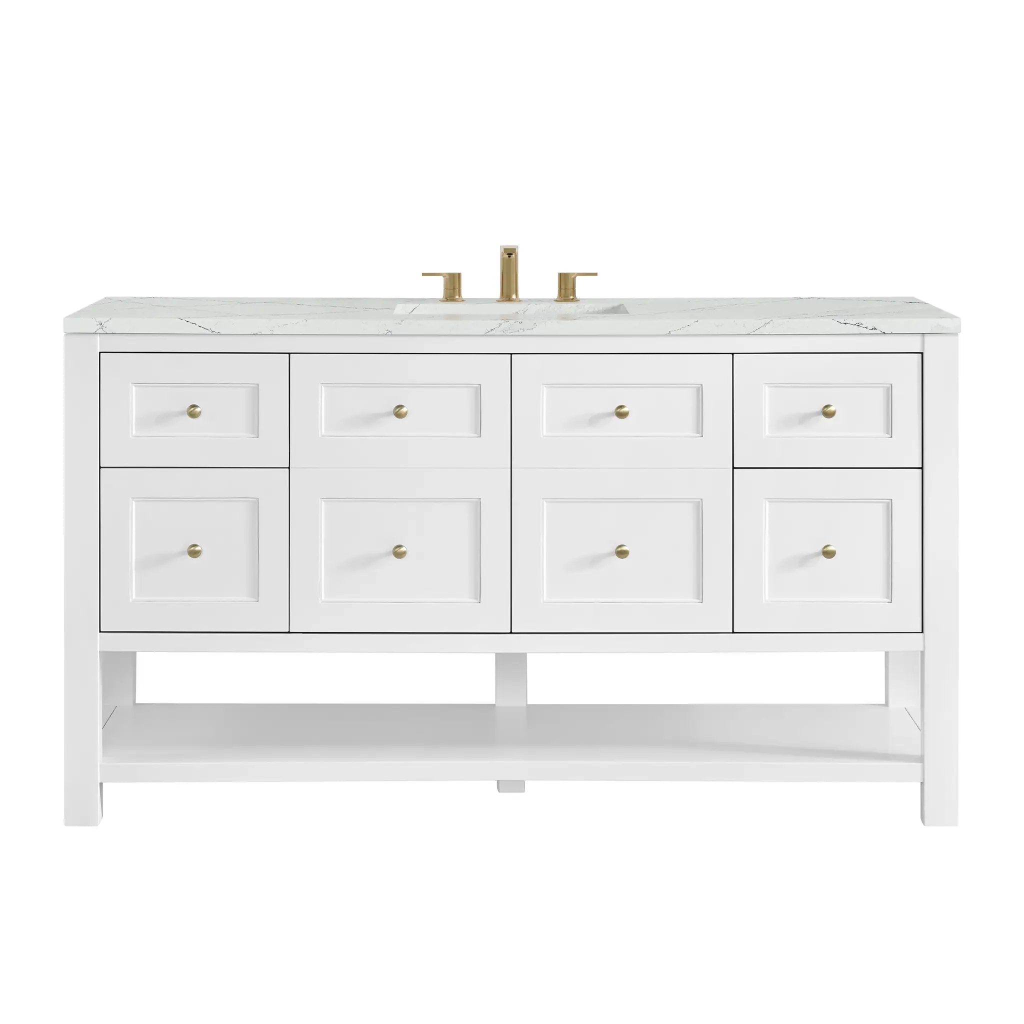 James Martin Breckenridge 60" Single Vanity Set - Bright White by James Martin Vanities
