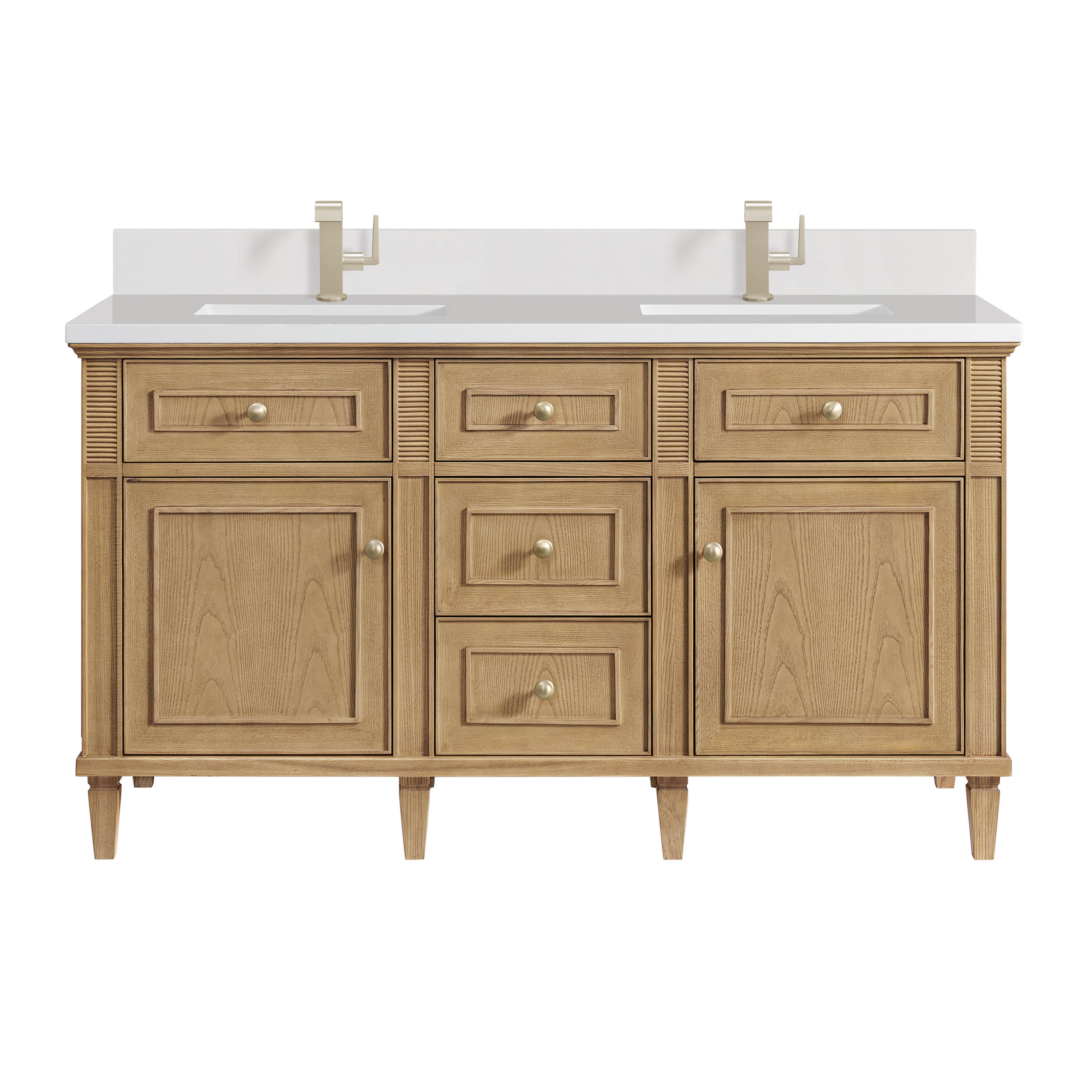 James Martin Lorelai 60" Double Vanity Set - Light Natural Oak by James Martin Vanities