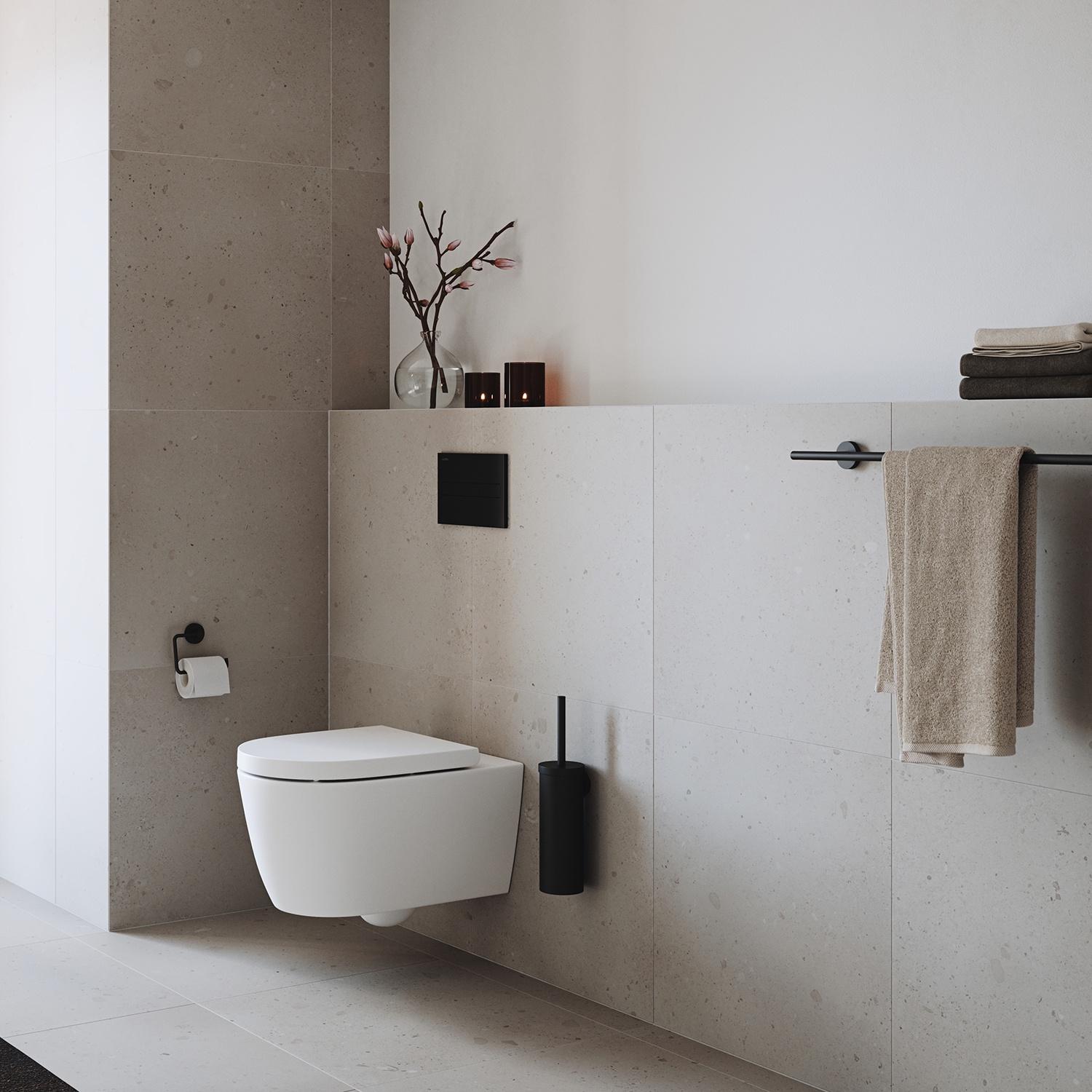 polished chrome toilet roll holder