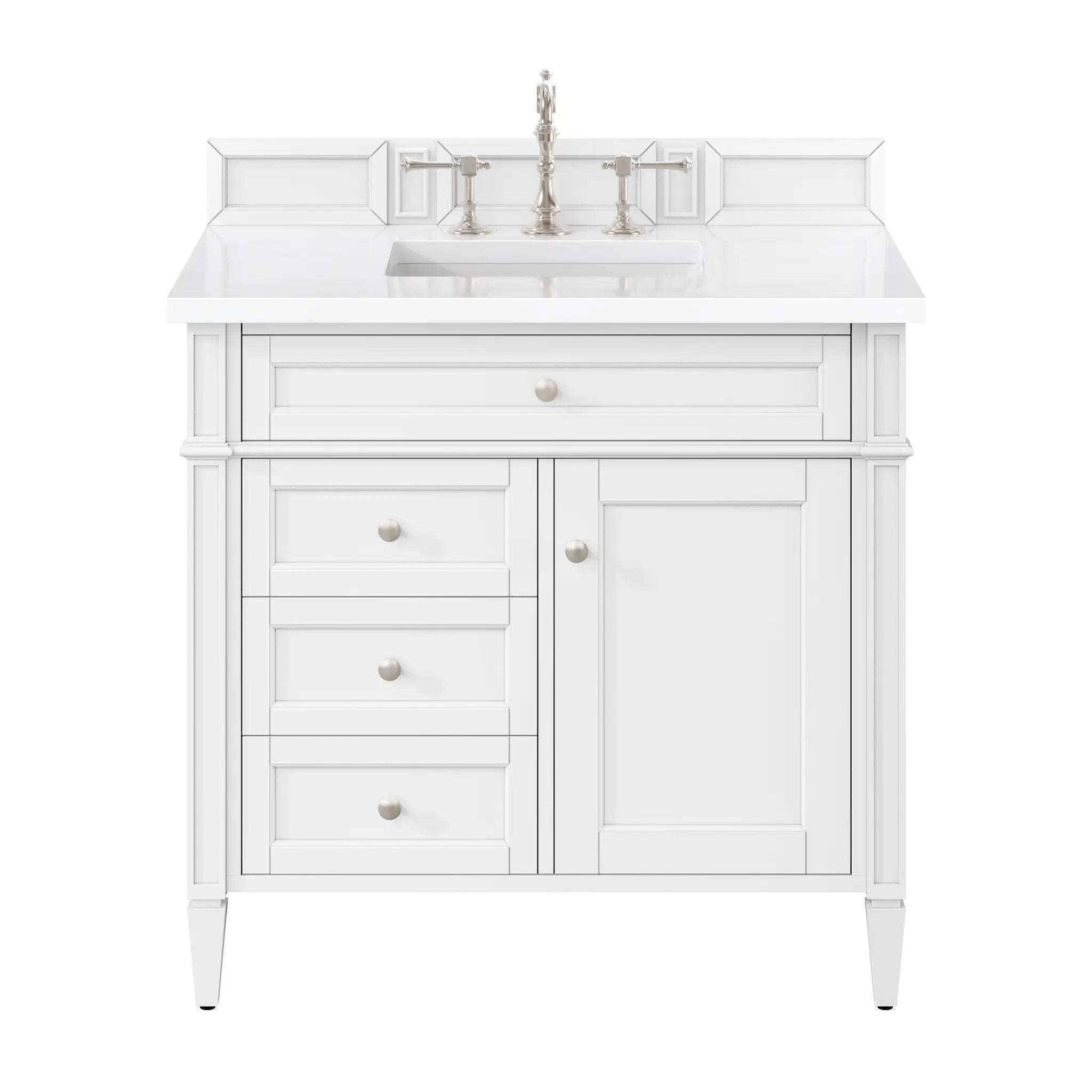 James Martin Brittany 36" Single Vanity Set - Bright White by James Martin Vanities