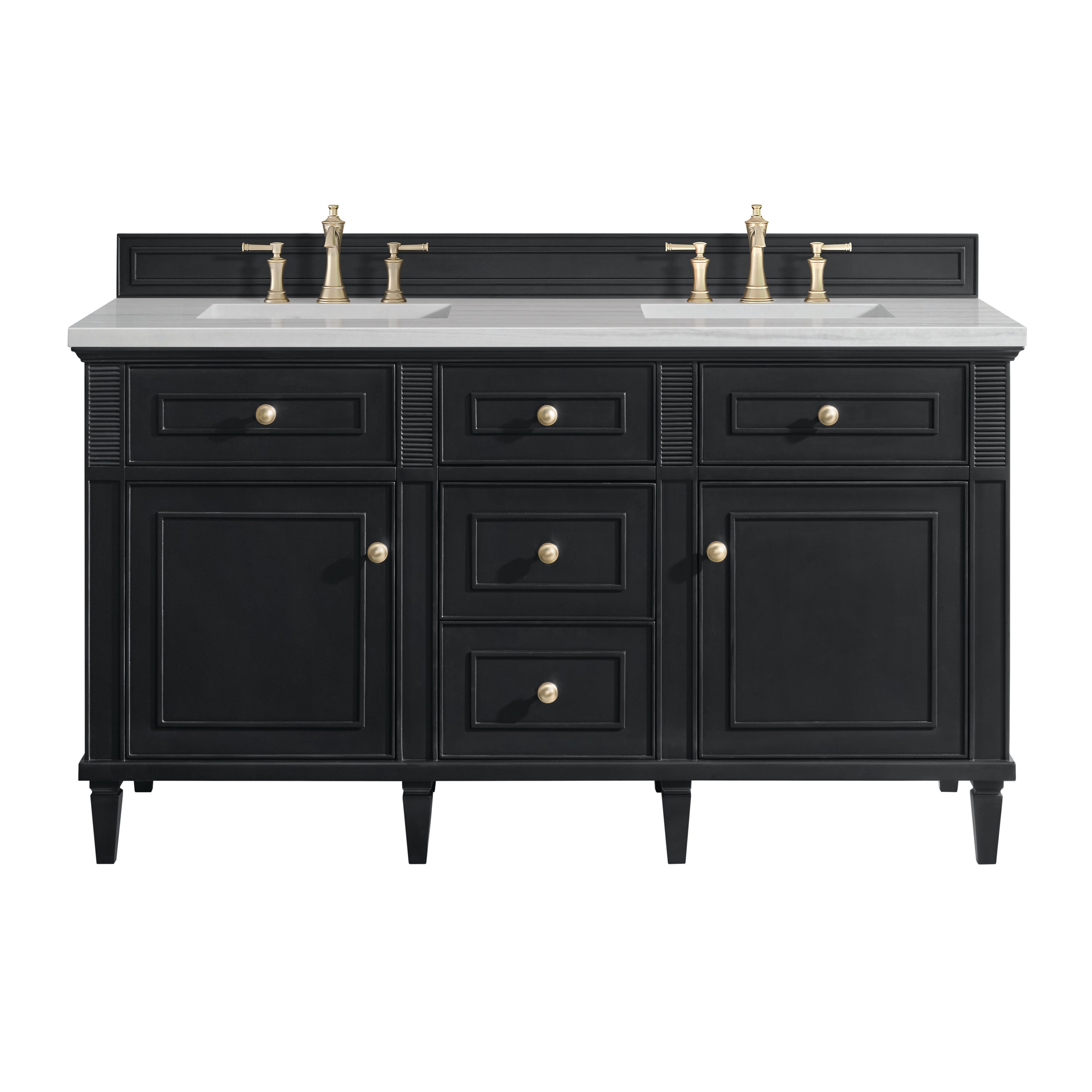 James Martin Lorelai 60" Double Vanity Set - Black Onyx by James Martin Vanities