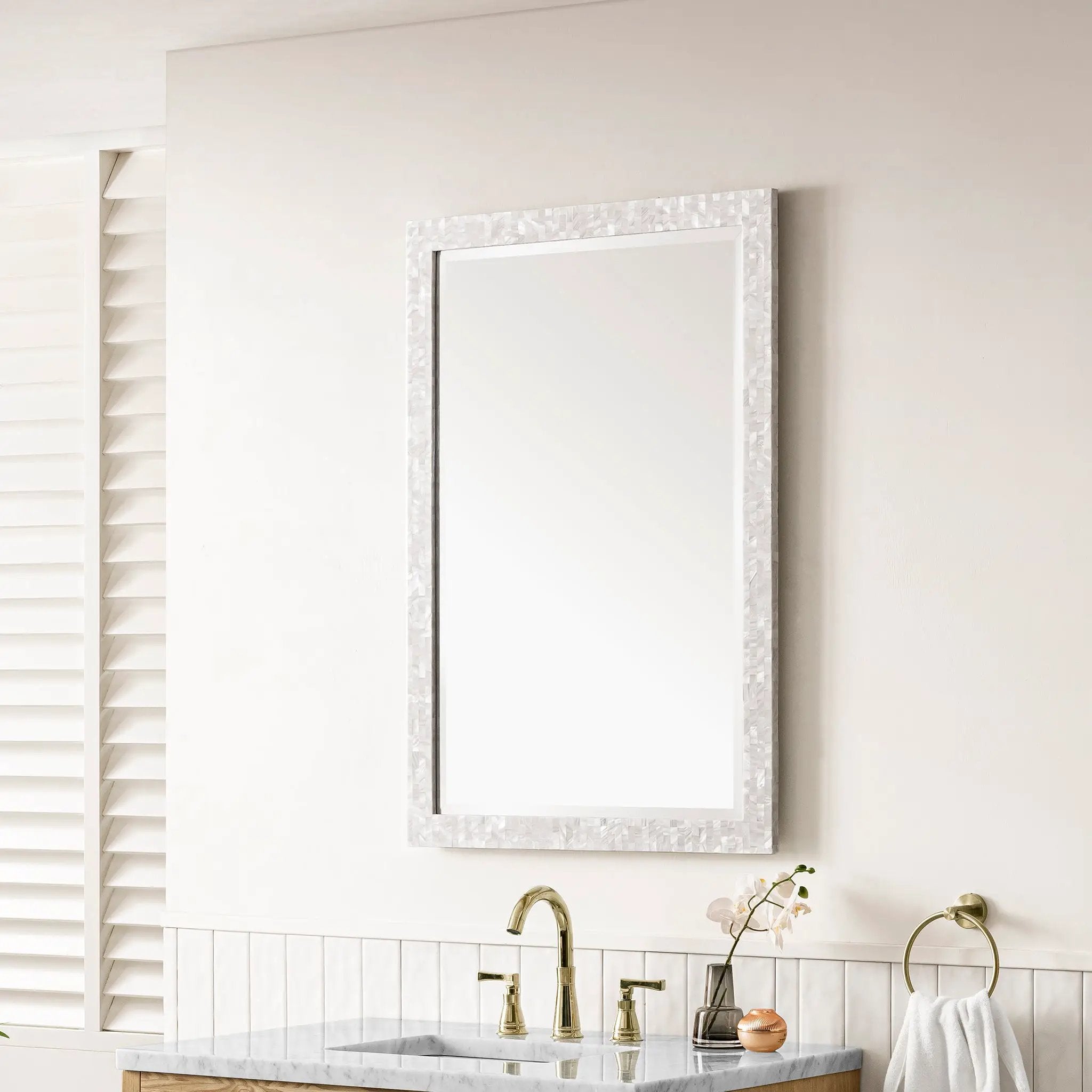 white mother of pearl mirror