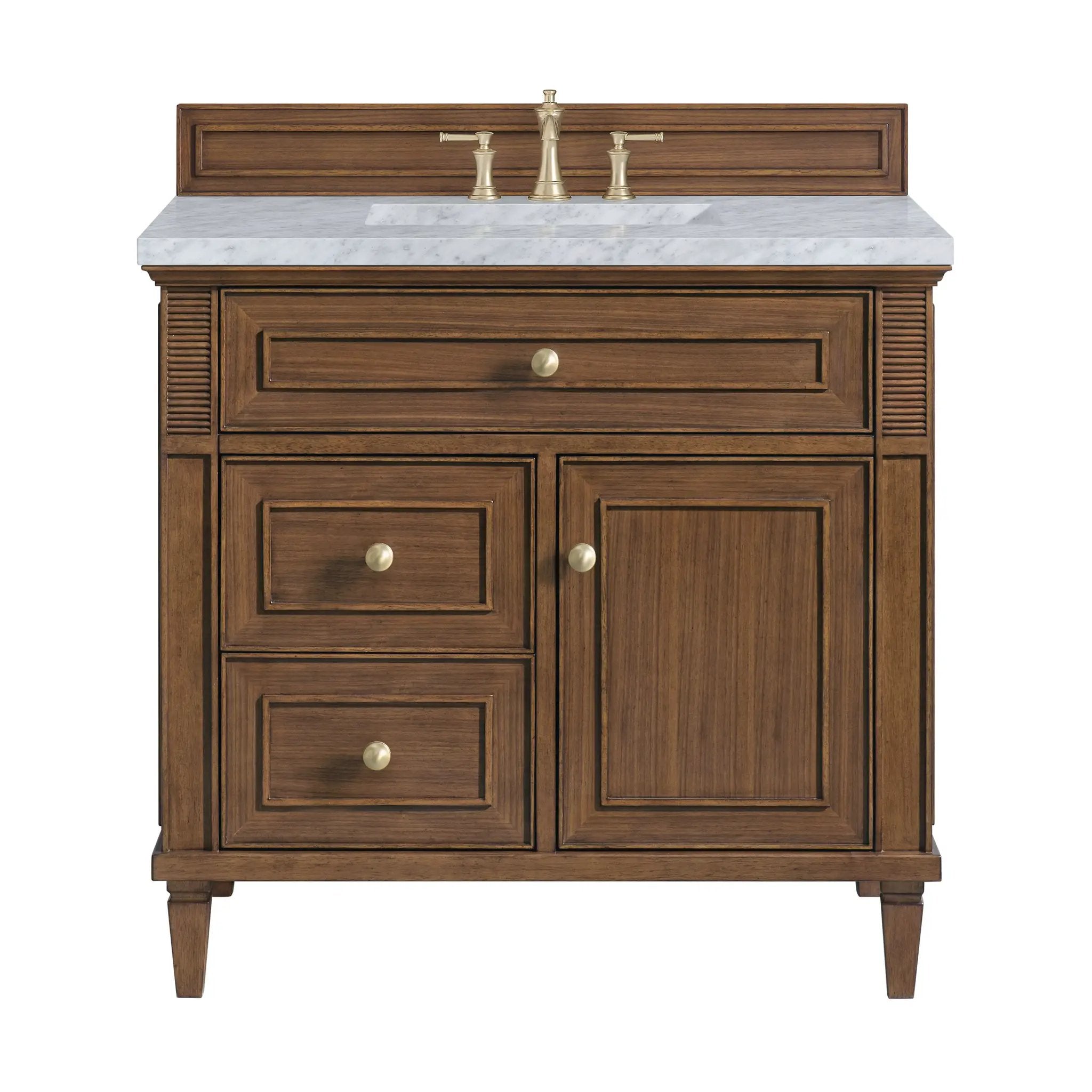 James Martin Lorelai 36" Single Vanity Set - Mid-Century Walnut by James Martin Vanities