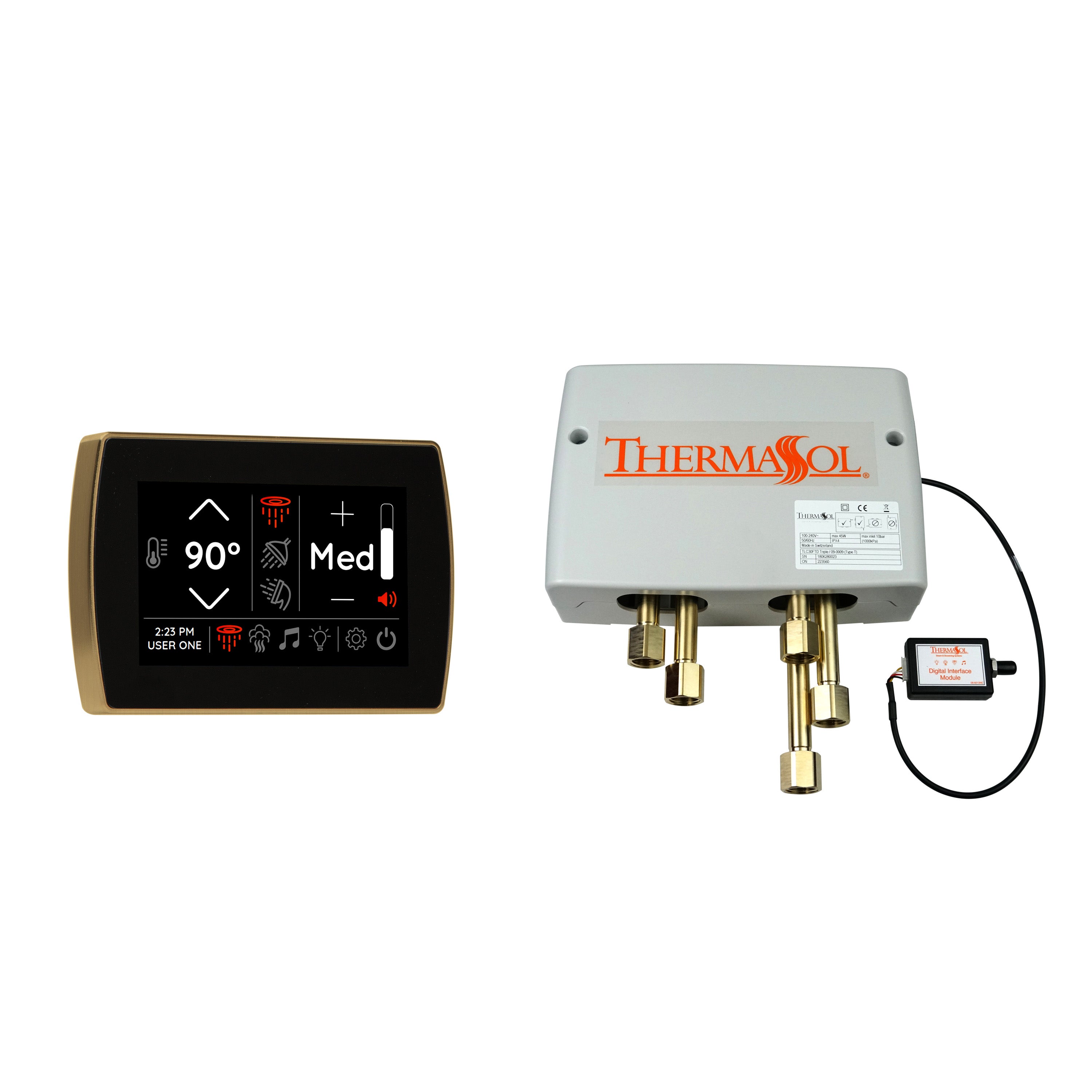 Thermasol Digital Shower Package with Flushmount SignaTouch by Thermasol