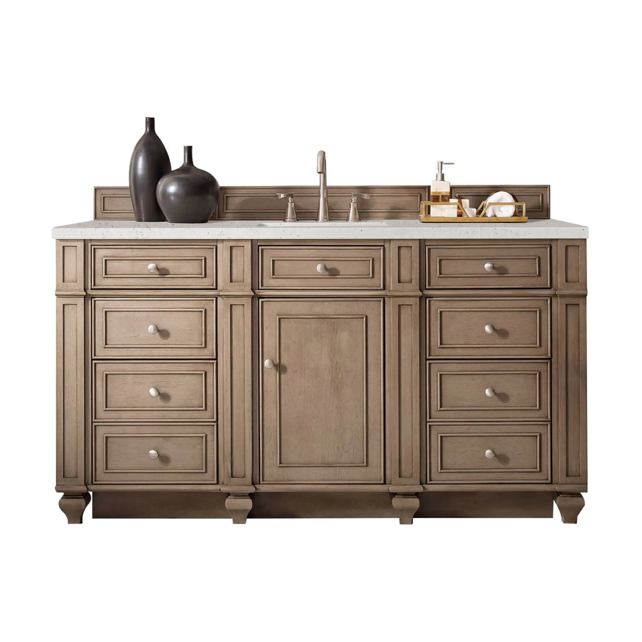 James Martin Bristol 60" Single Vanity Set - Whitewashed Walnut by James Martin Vanities