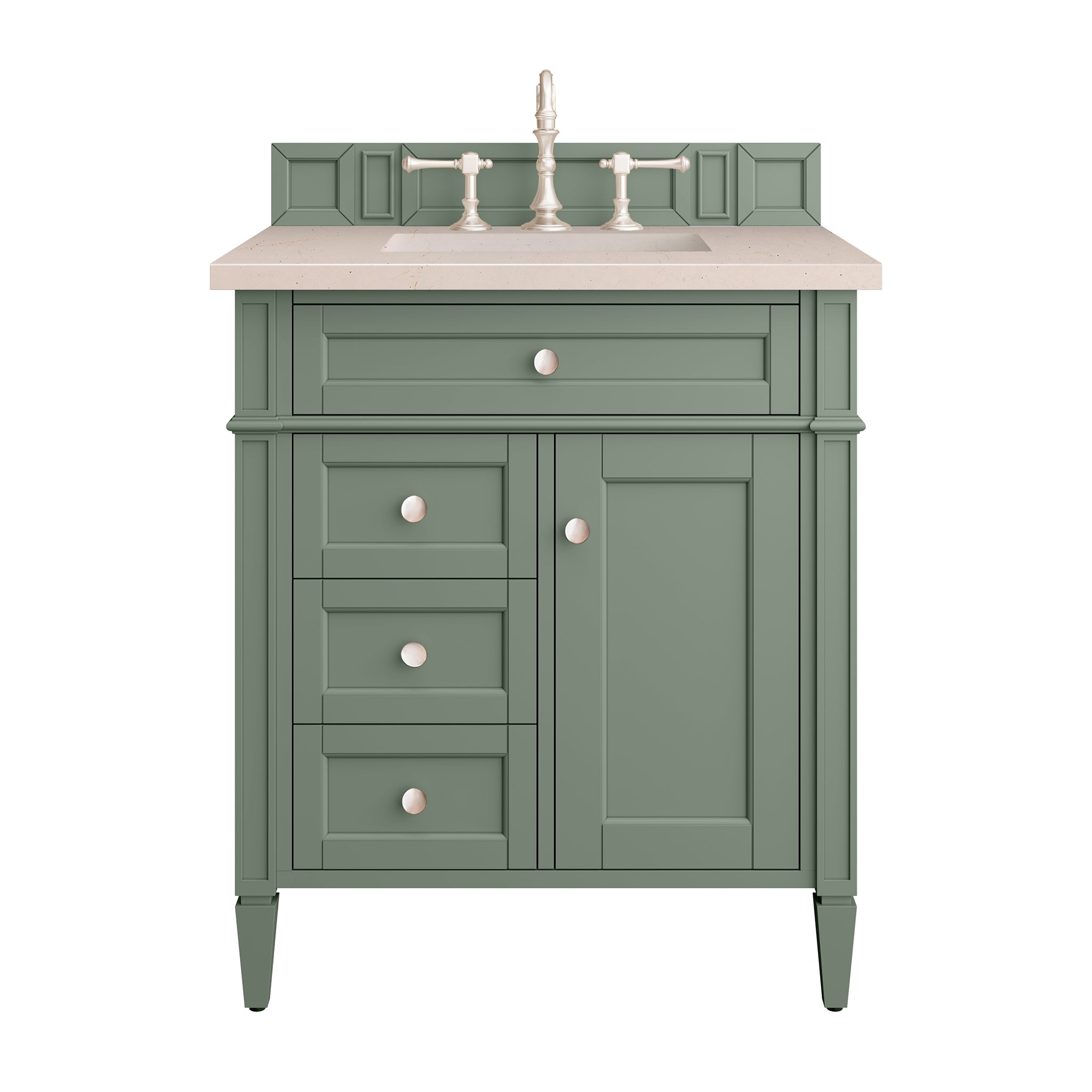 James Martin Vanities Brittany 30" Single Vanity - Smokey Celadon