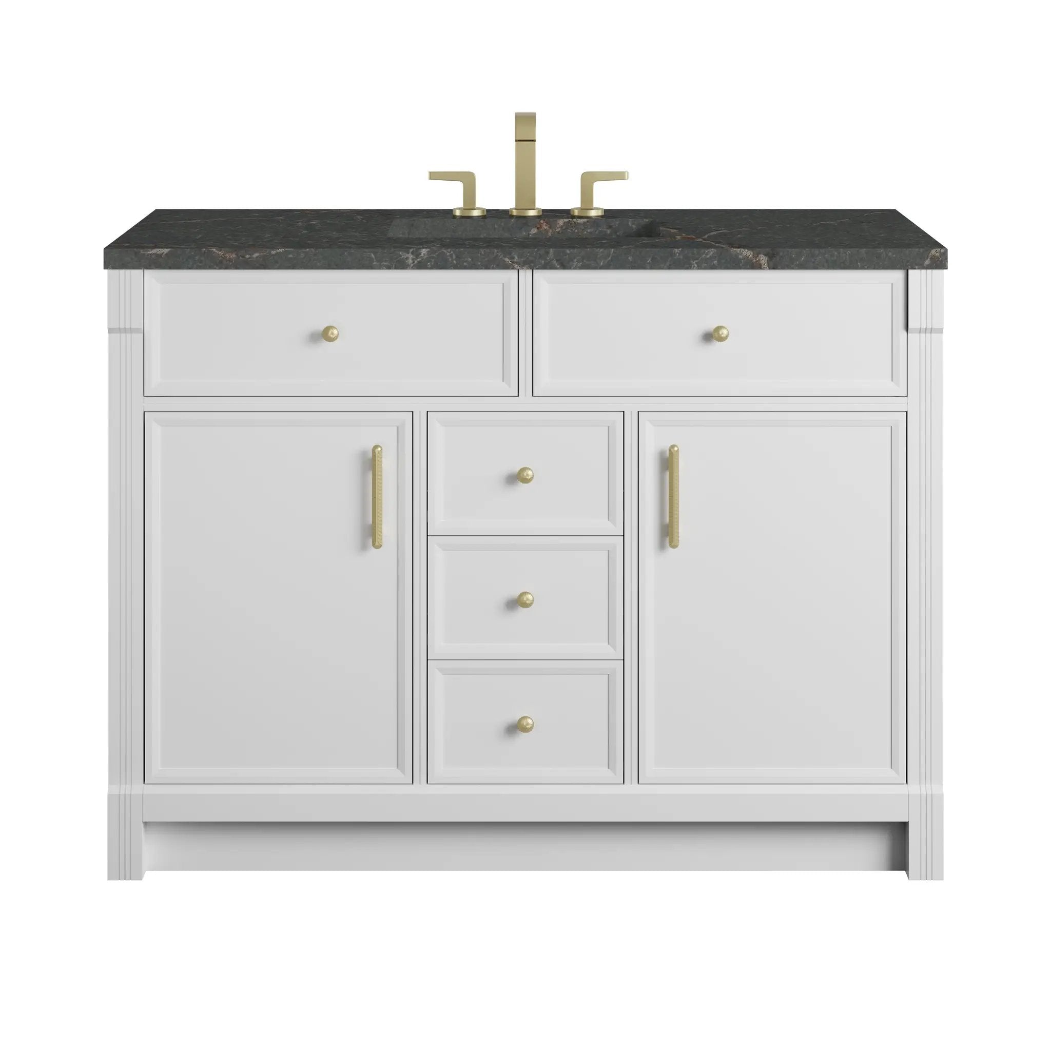 James Martin Bellshire 48" Single Vanity Set - Bright White by James Martin Vanities