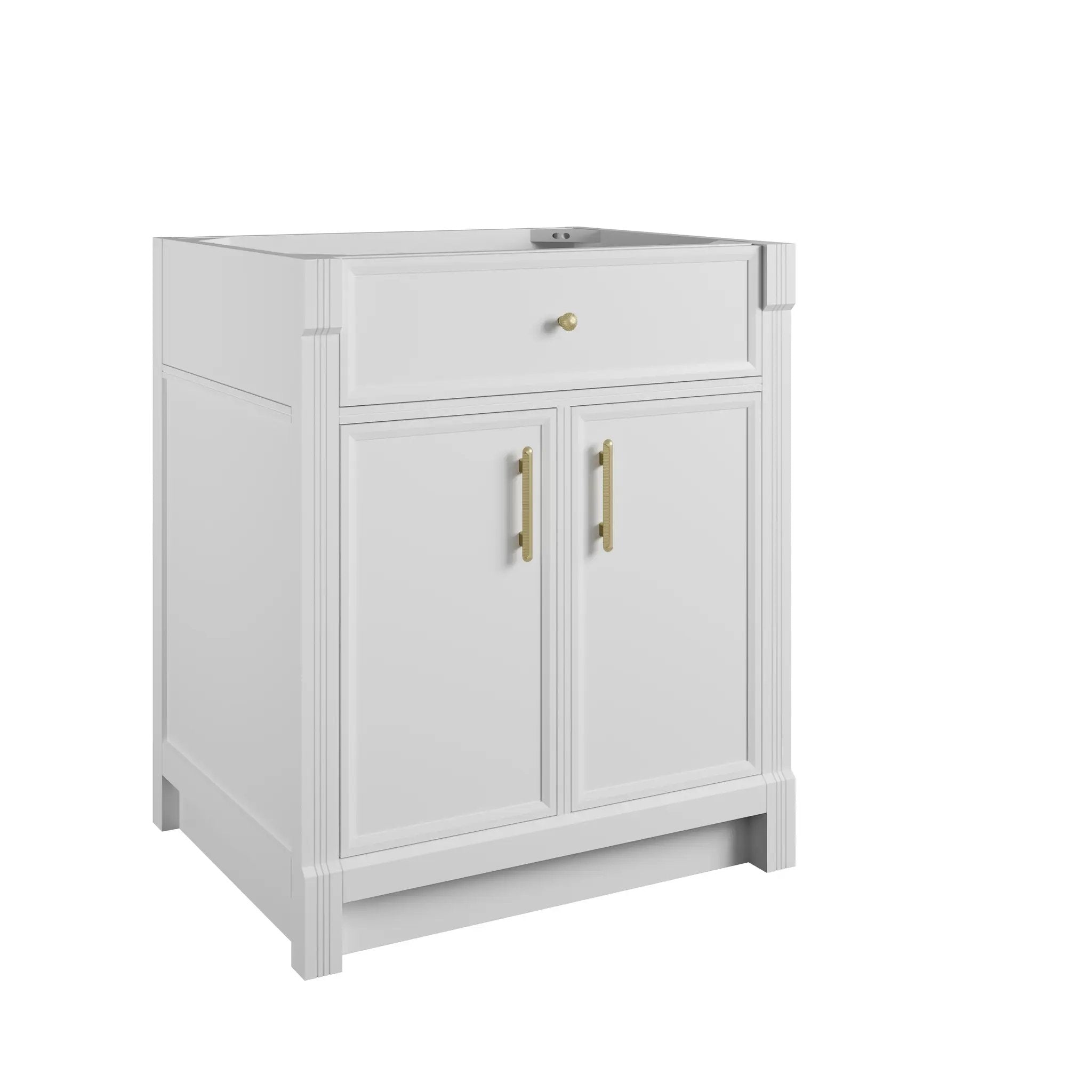 bright white vanity
