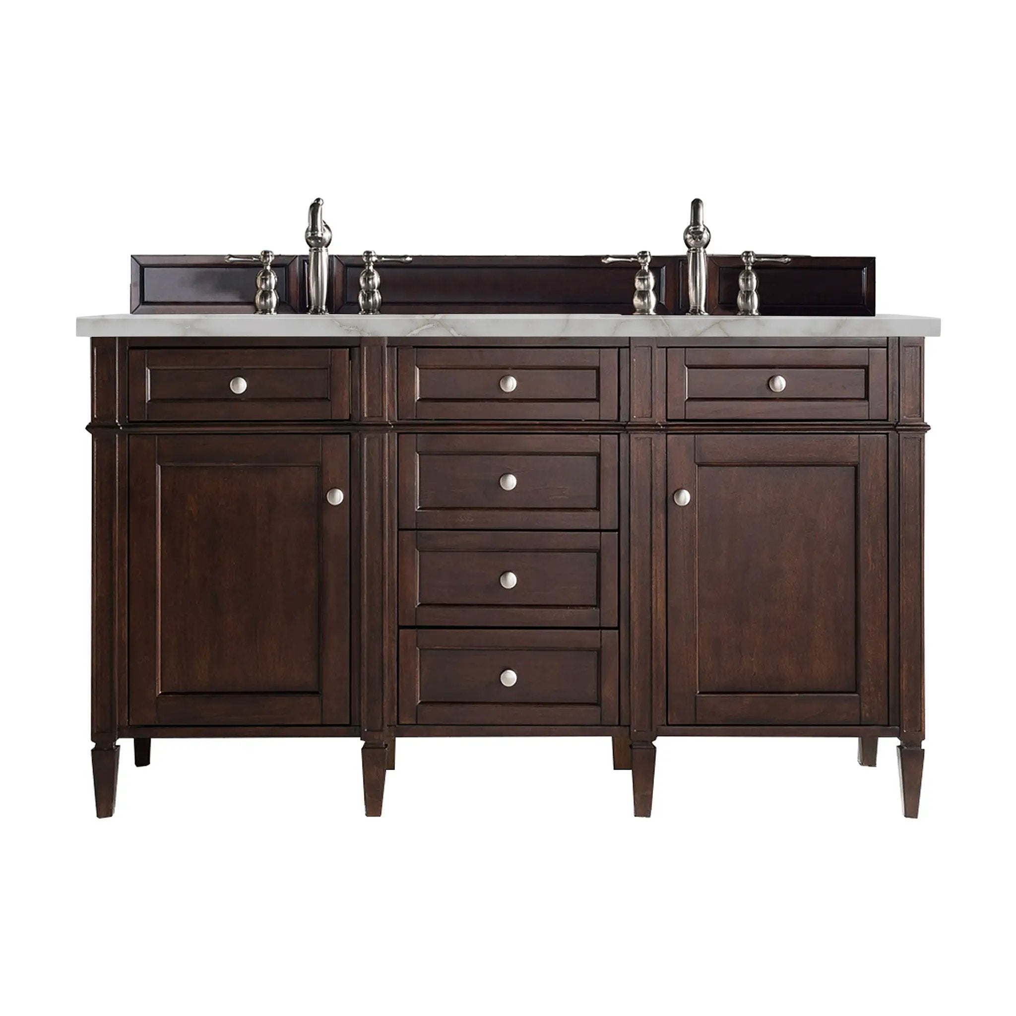 James Martin Brittany 60" Double Vanity Set - Burnished Mahogany by James Martin Vanities