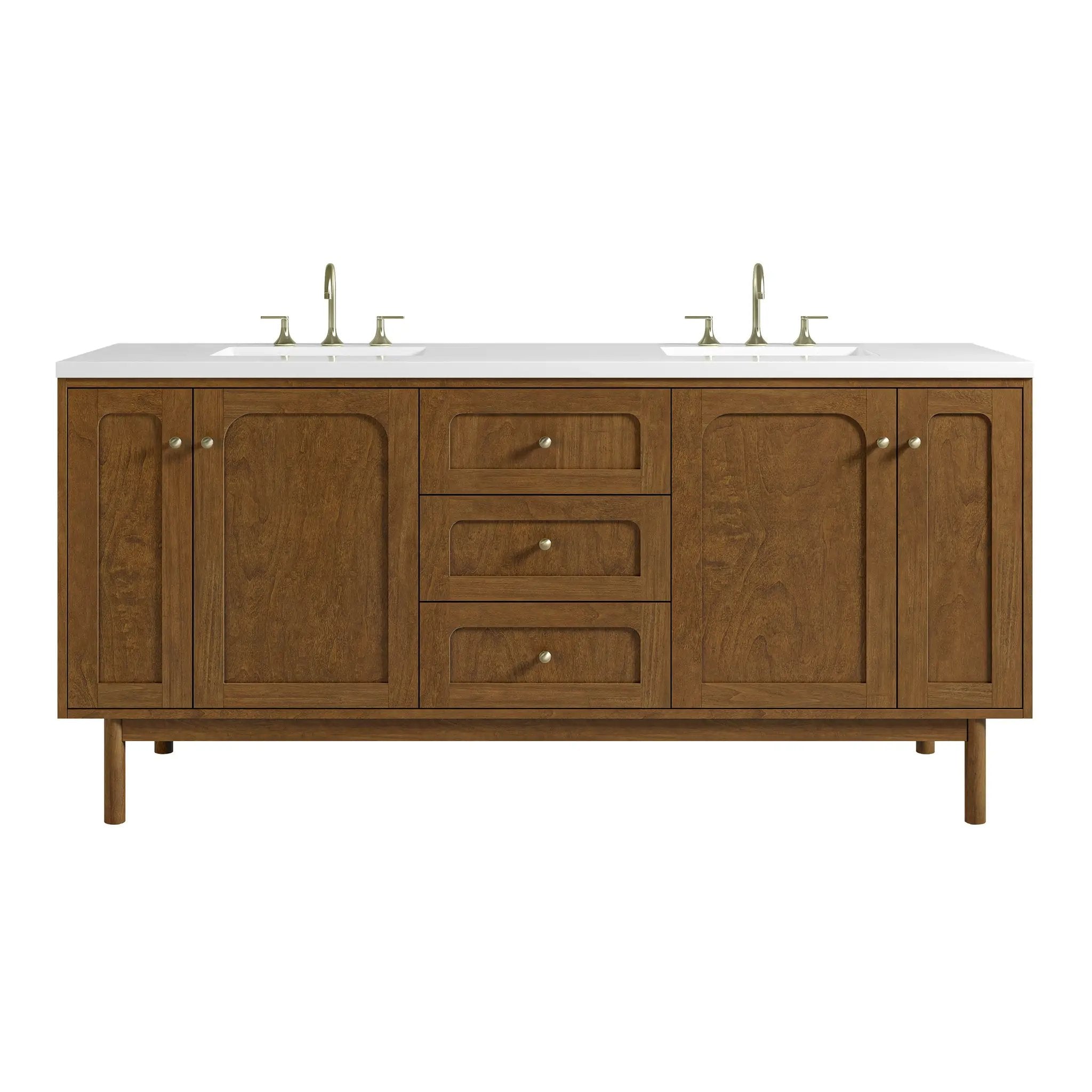 James Martin Laurent 72" Double Vanity Set - Honey Oak by James Martin Vanities