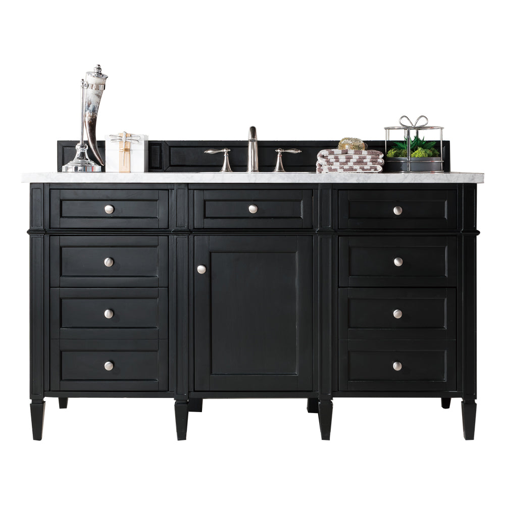 James Martin Brittany 60" Single Vanity Set - Black Onyx by James Martin Vanities