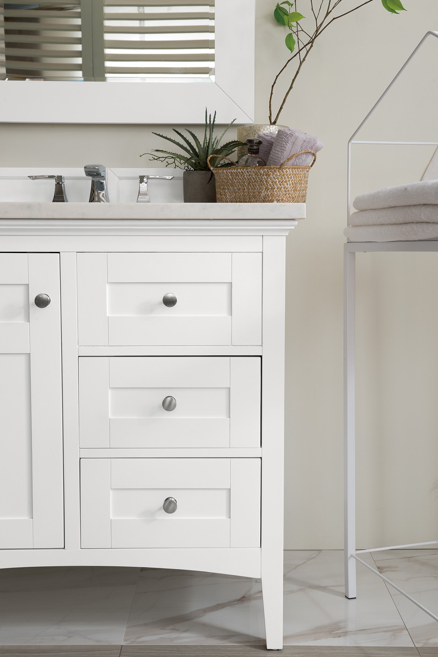 bright white vanity