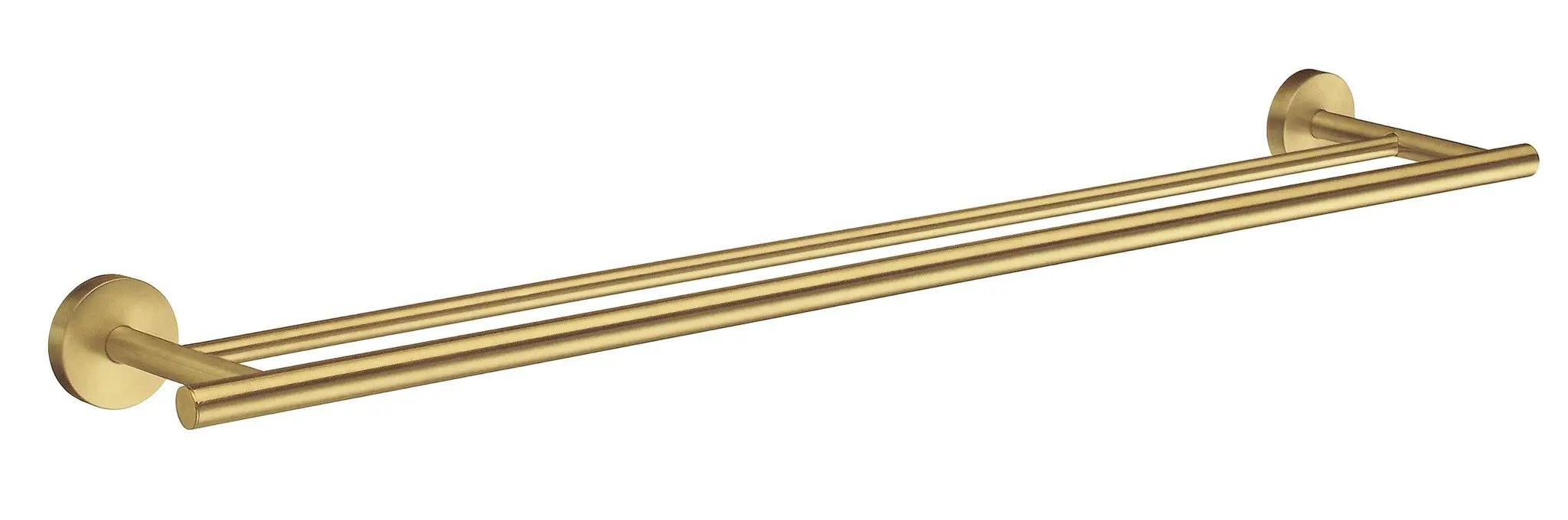 brushed brass towel rail