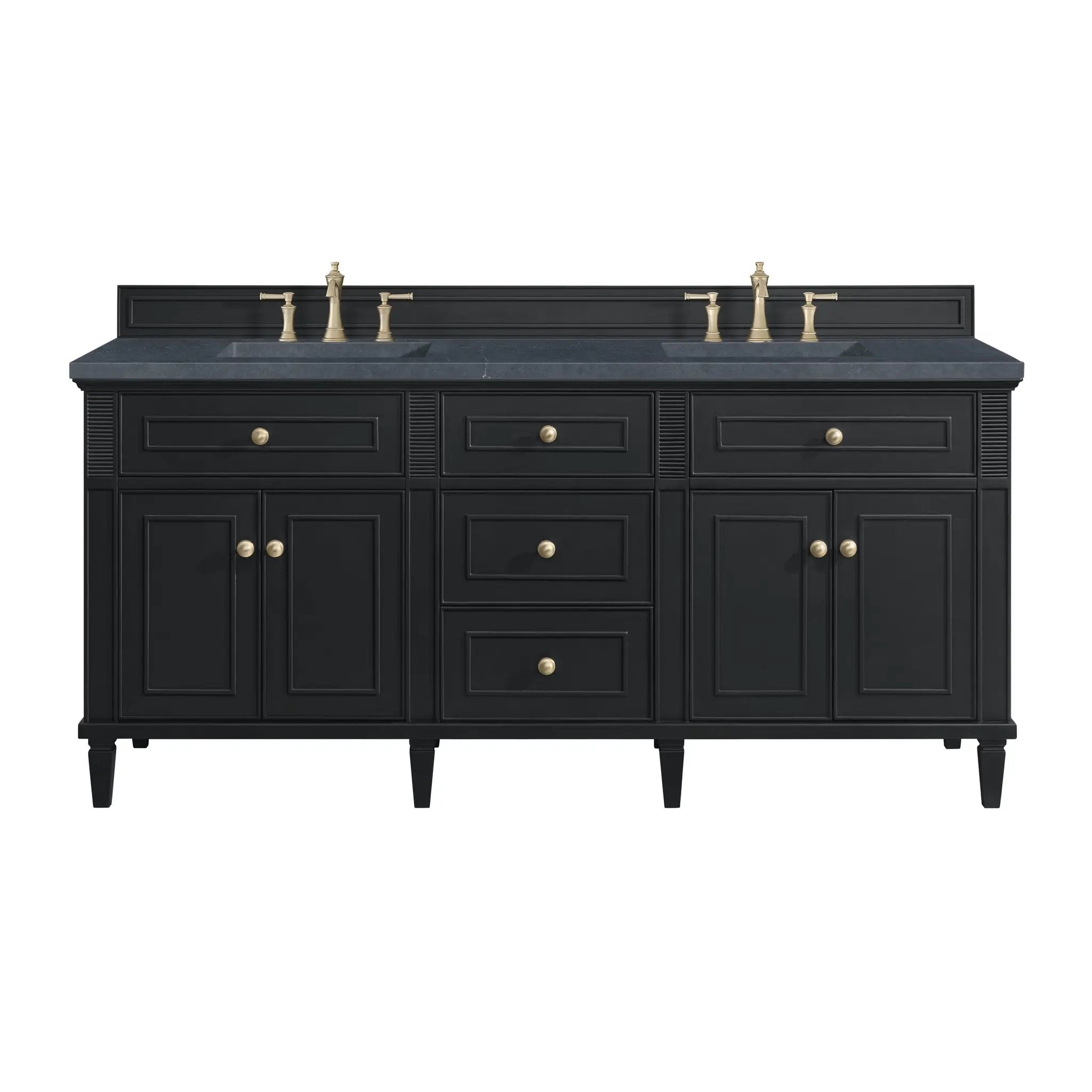 James Martin Lorelai 72" Double Vanity Set - Black Onyx by James Martin Vanities