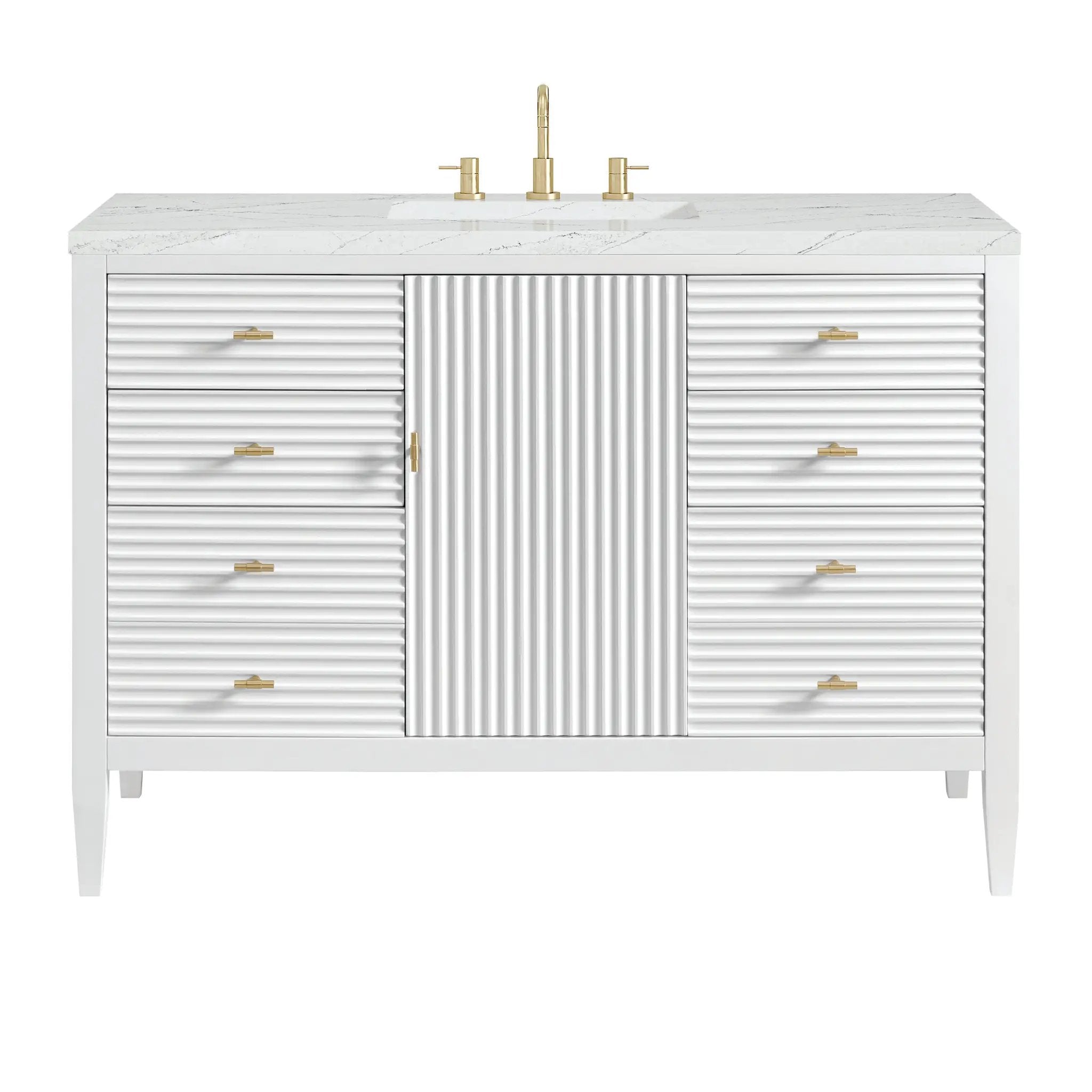 James Martin Myrrin 48" Single Vanity Set - Bright White by James Martin Vanities