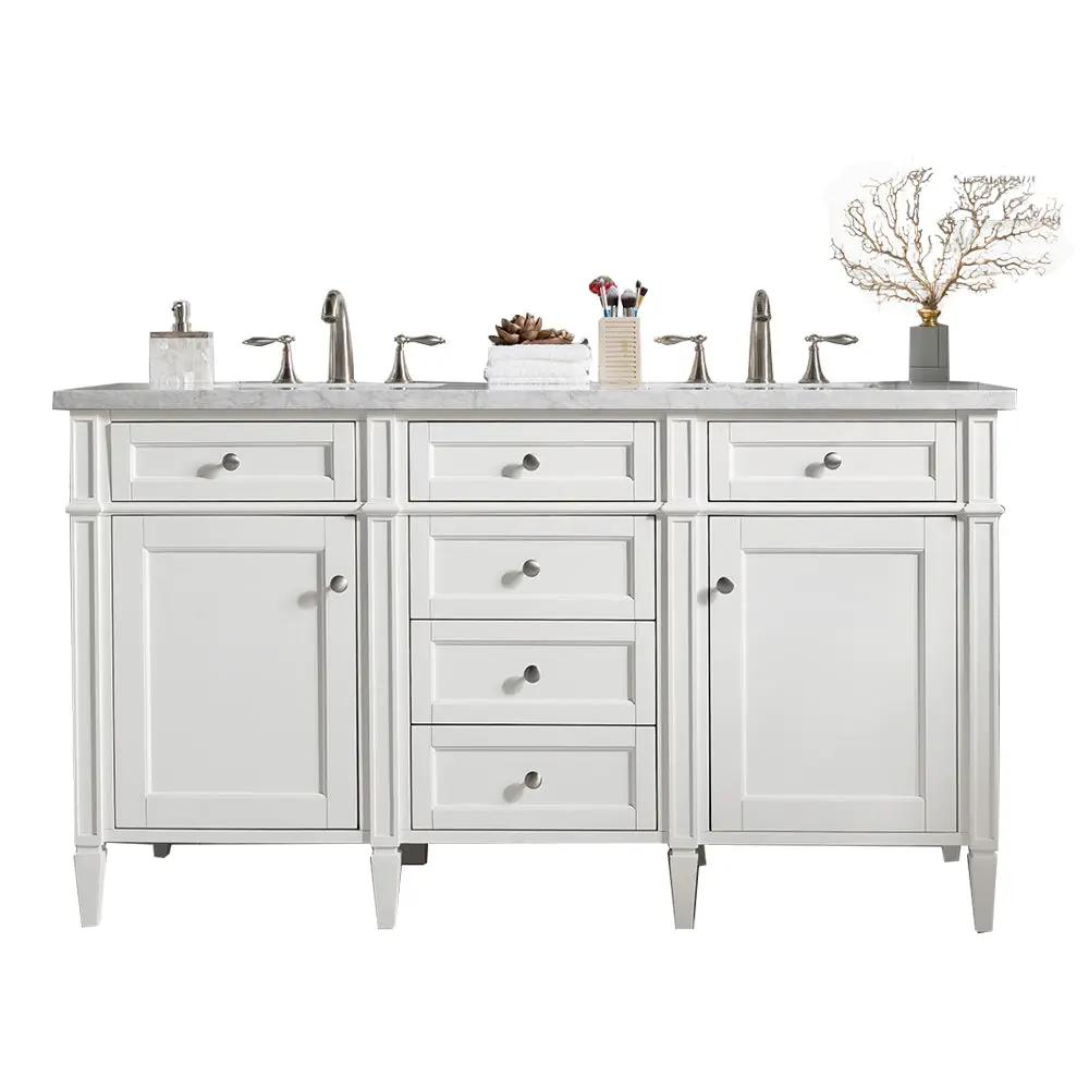 James Martin Brittany 60" Double Vanity Set - Bright White by James Martin Vanities