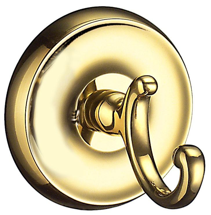 polished brass towel hook