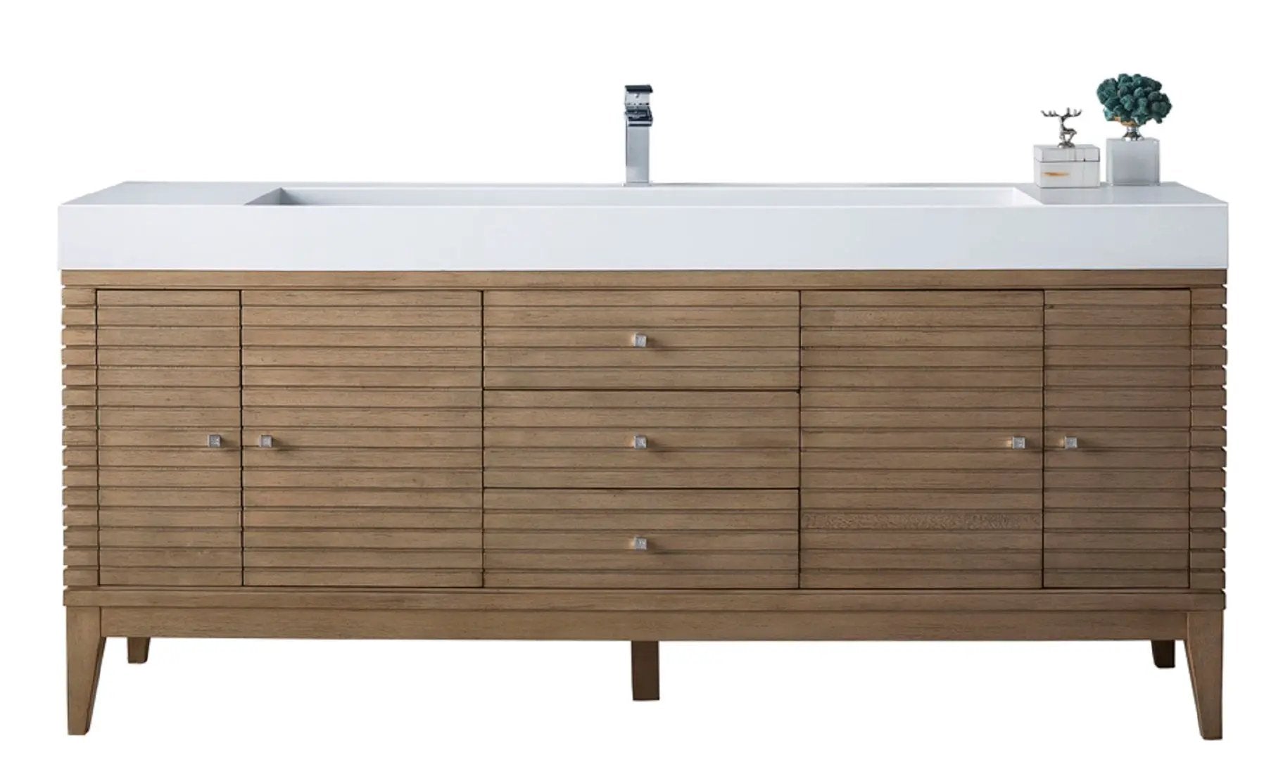 James Martin Linear 72" Single Vanity Set - Whitewashed Walnut by James Martin Vanities