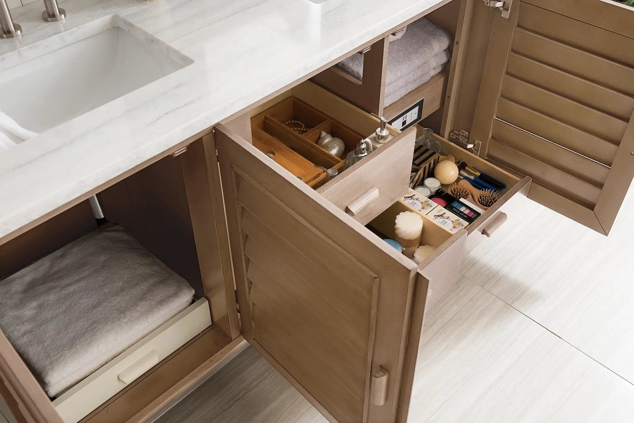 whitewashed walnut vanity