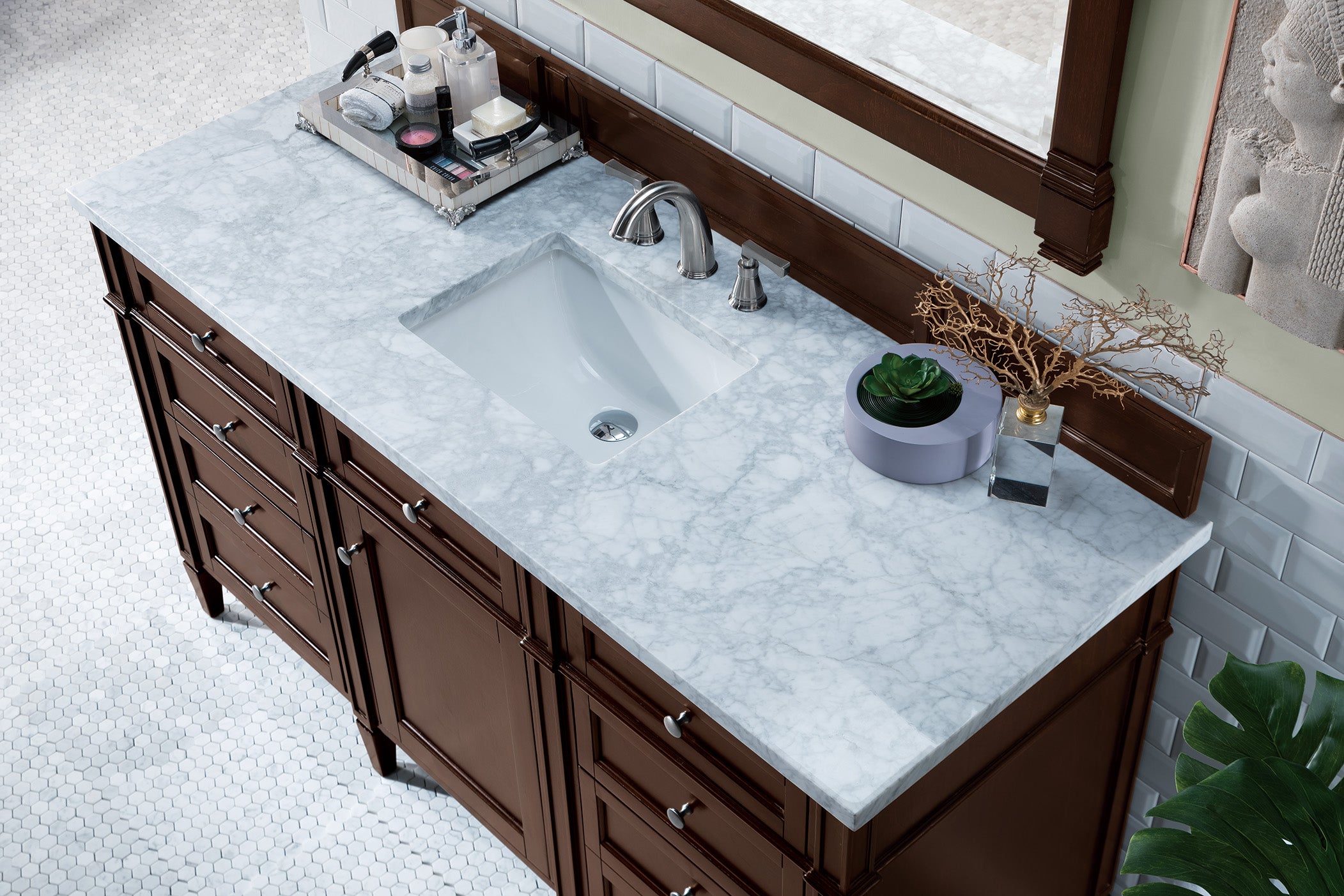 burnished mahogany vanity