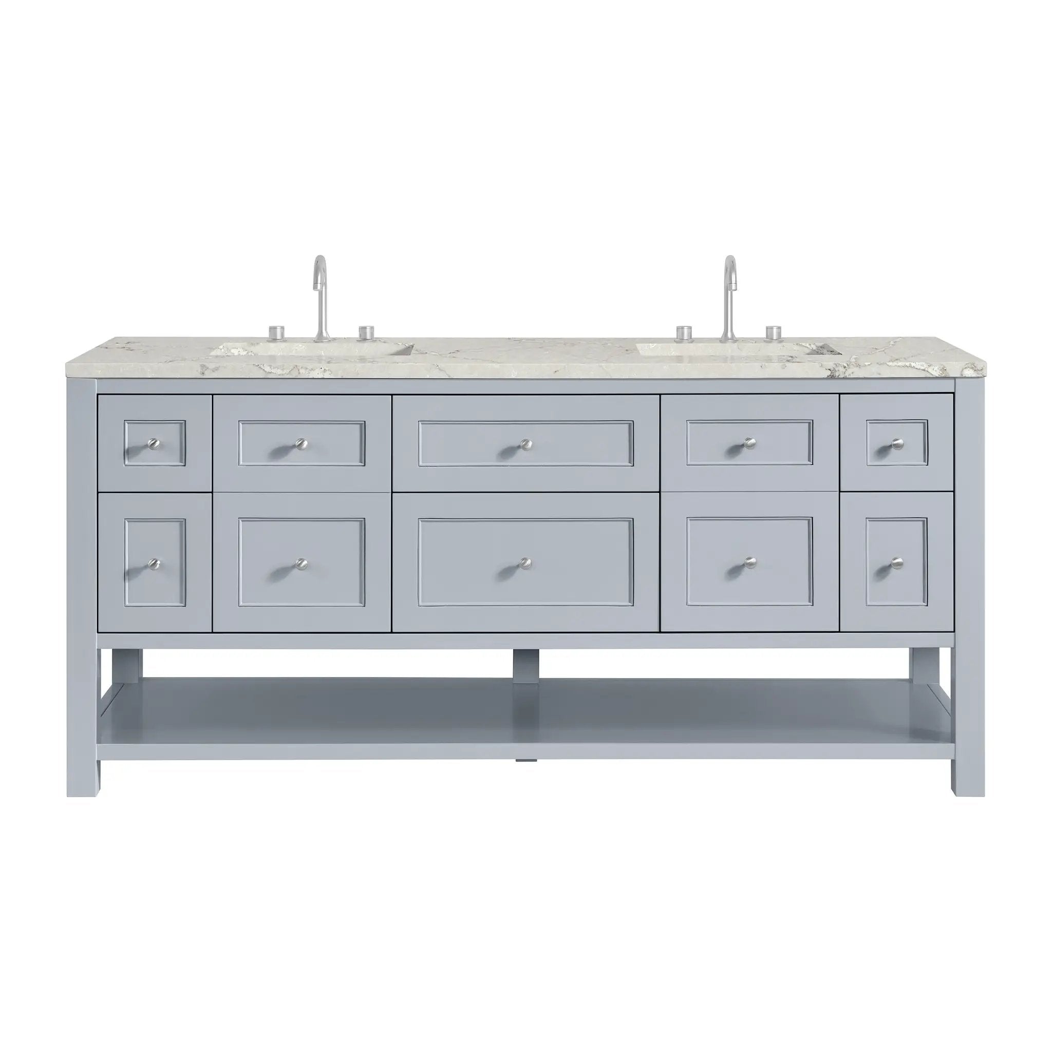 James Martin Breckenridge 72" Double Vanity Set - Serenity Blue by James Martin Vanities