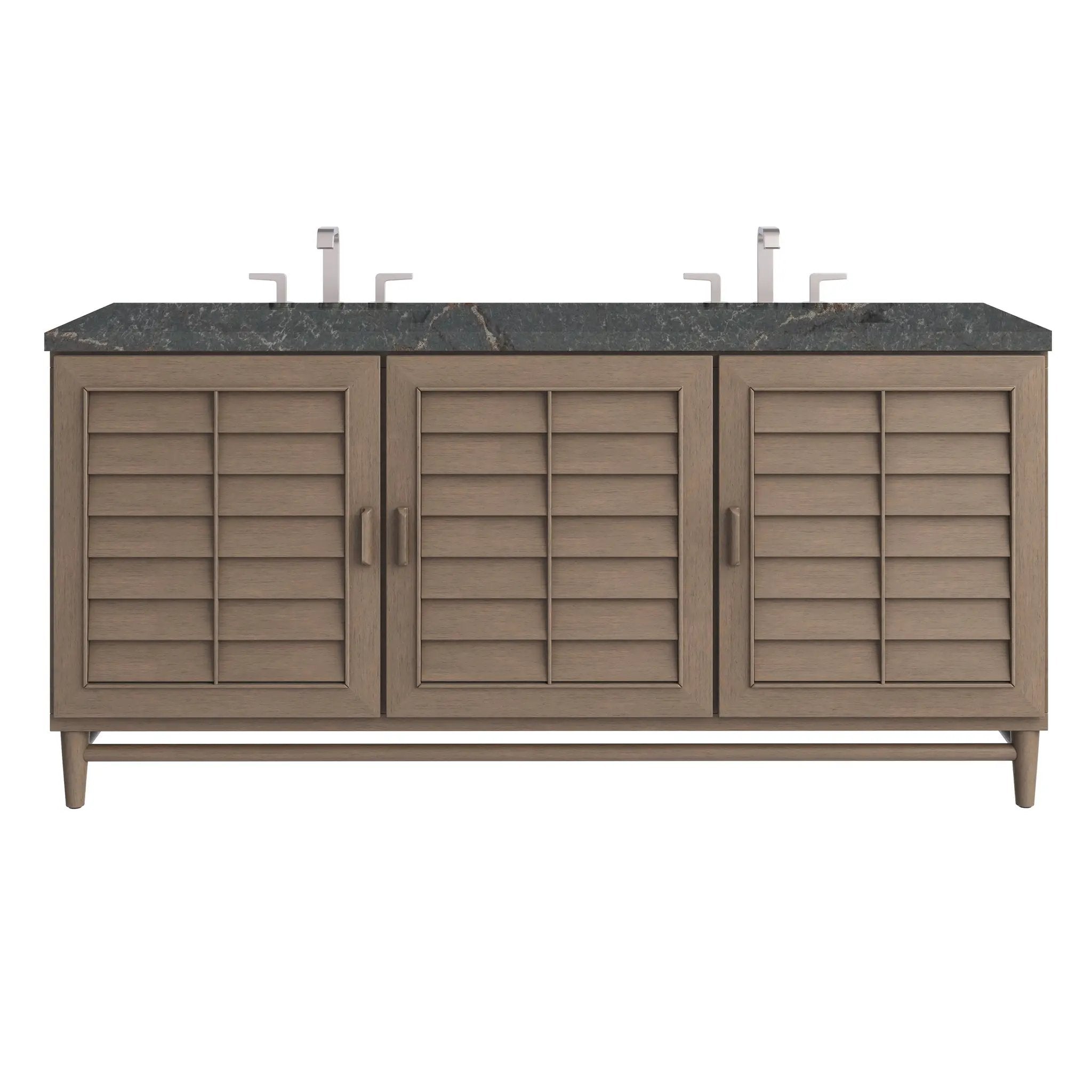 James Martin Portland 72" Double Vanity Set - Whitewashed Walnut by James Martin Vanities