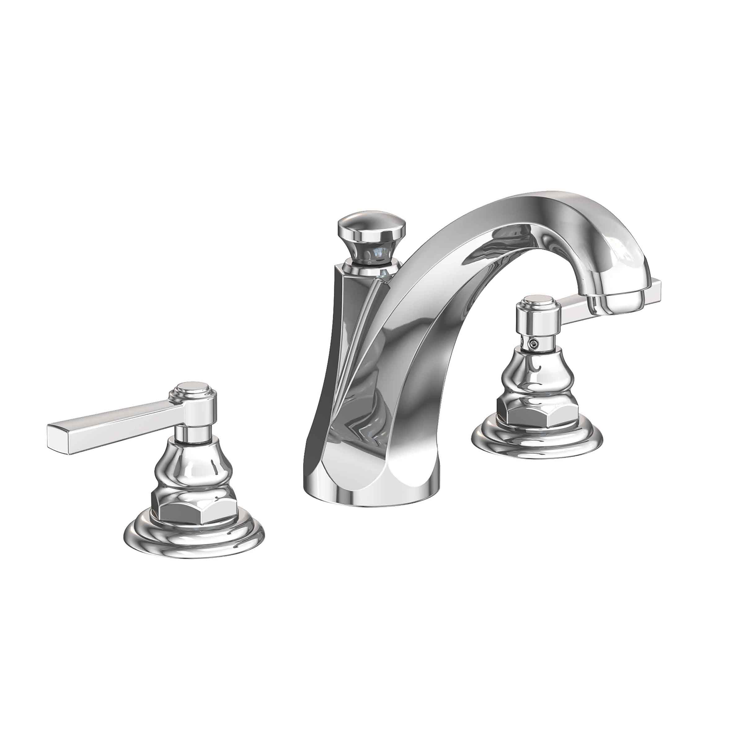 polished chrome lavatory faucet