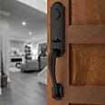 dark bronze door handle and lever